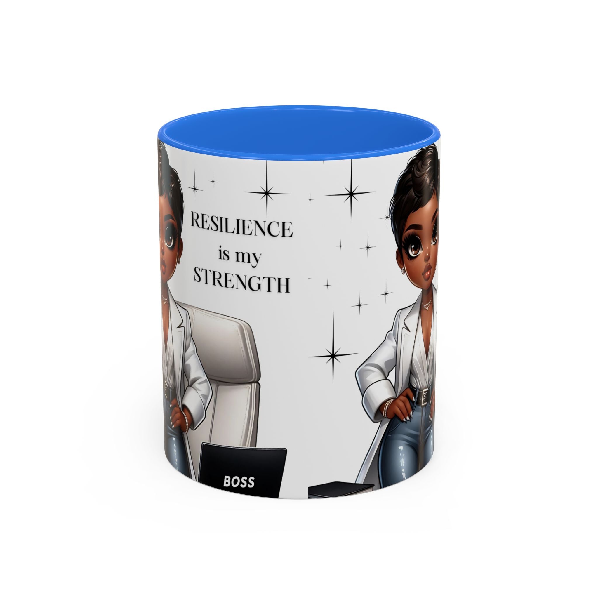 Motivational Black Boss Mug — “Resilience Is My Strength” Coffee Cup (11oz/15oz)