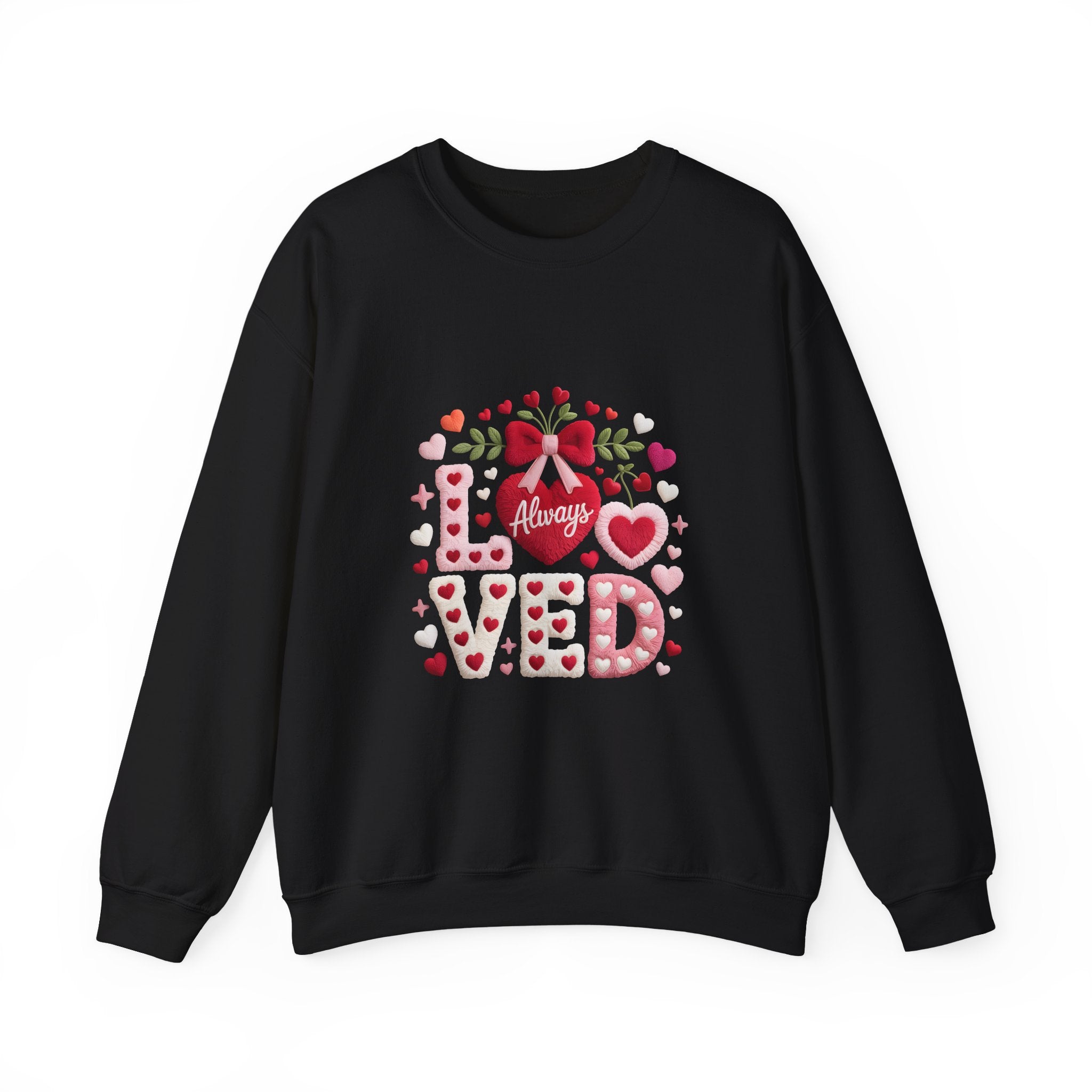 Valentine 'Always Loved' Heart Crewneck Sweatshirt