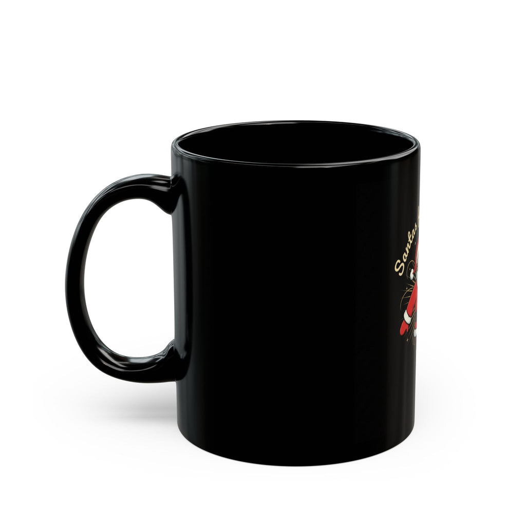 Santa’s Favorite Pastor Christmas Mug — Black Holiday Coffee Cup (11oz, 15oz)