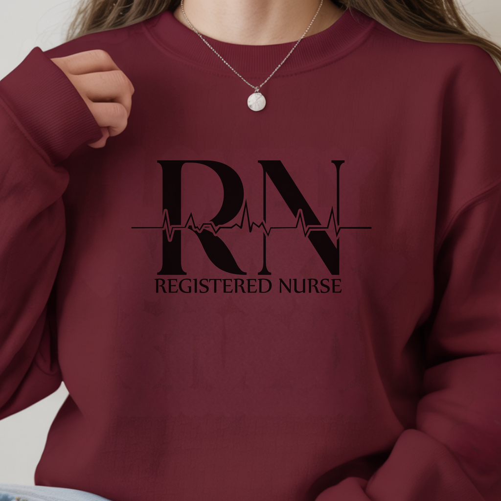 RN Crewneck Sweatshirt — Registered Nurse Crewneck for Medical Professionals