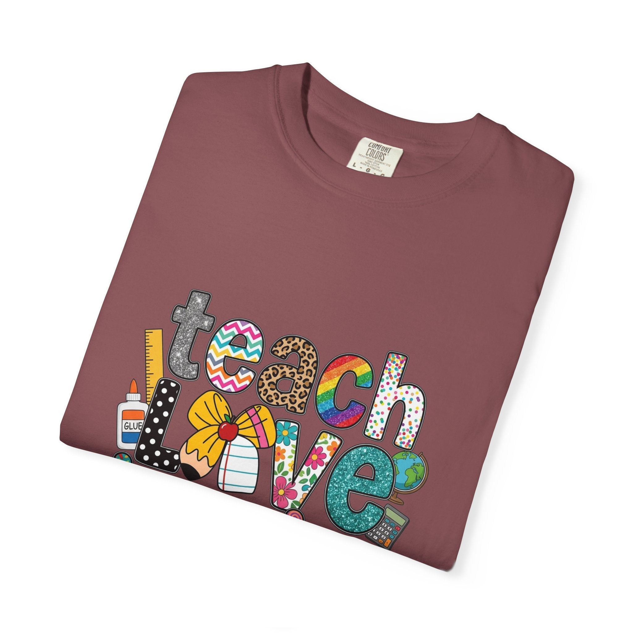 Teach Love Inspire T-Shirt — Colorful Teacher Appreciation Tee