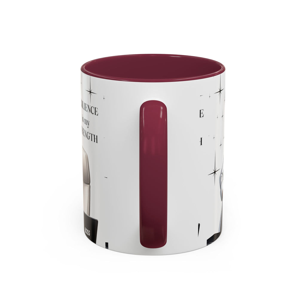 Motivational Black Boss Mug — “Resilience Is My Strength” Coffee Cup (11oz/15oz)