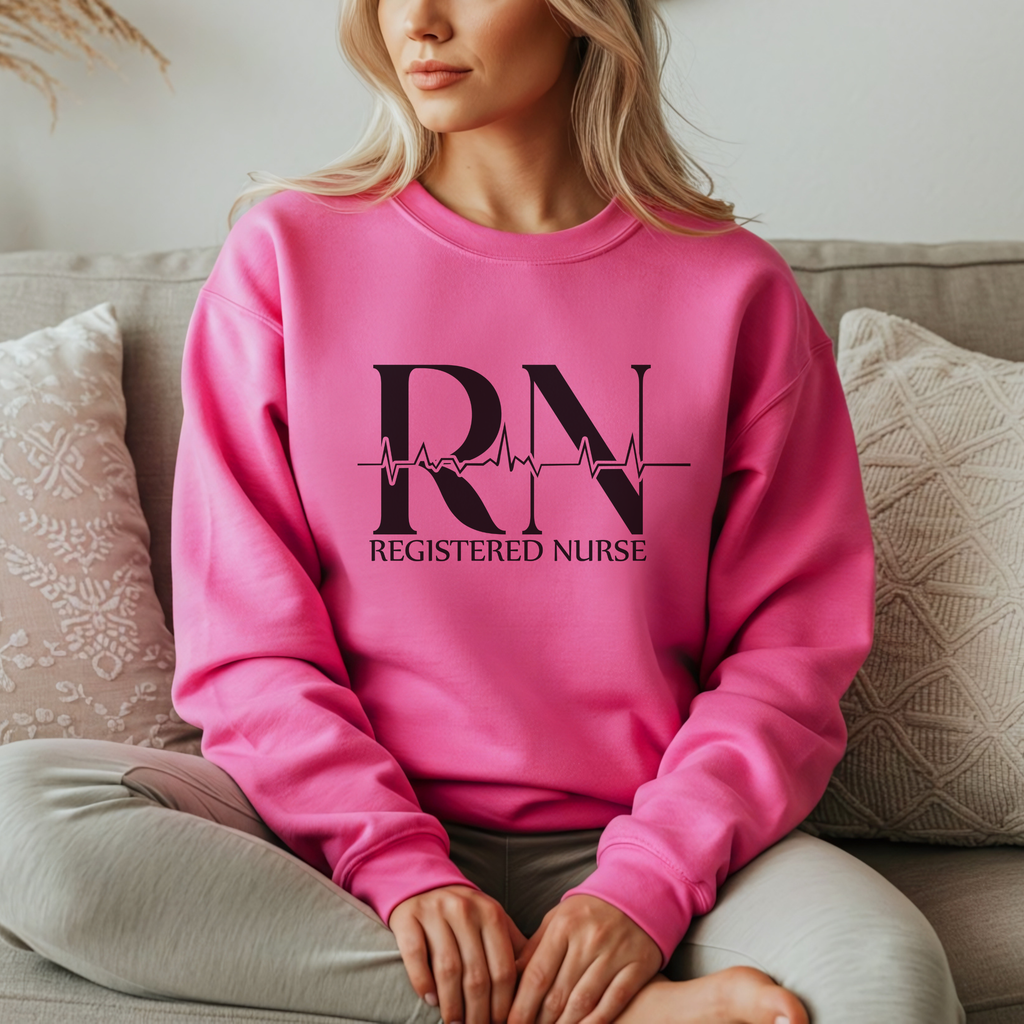 RN Crewneck Sweatshirt — Registered Nurse Crewneck for Medical Professionals