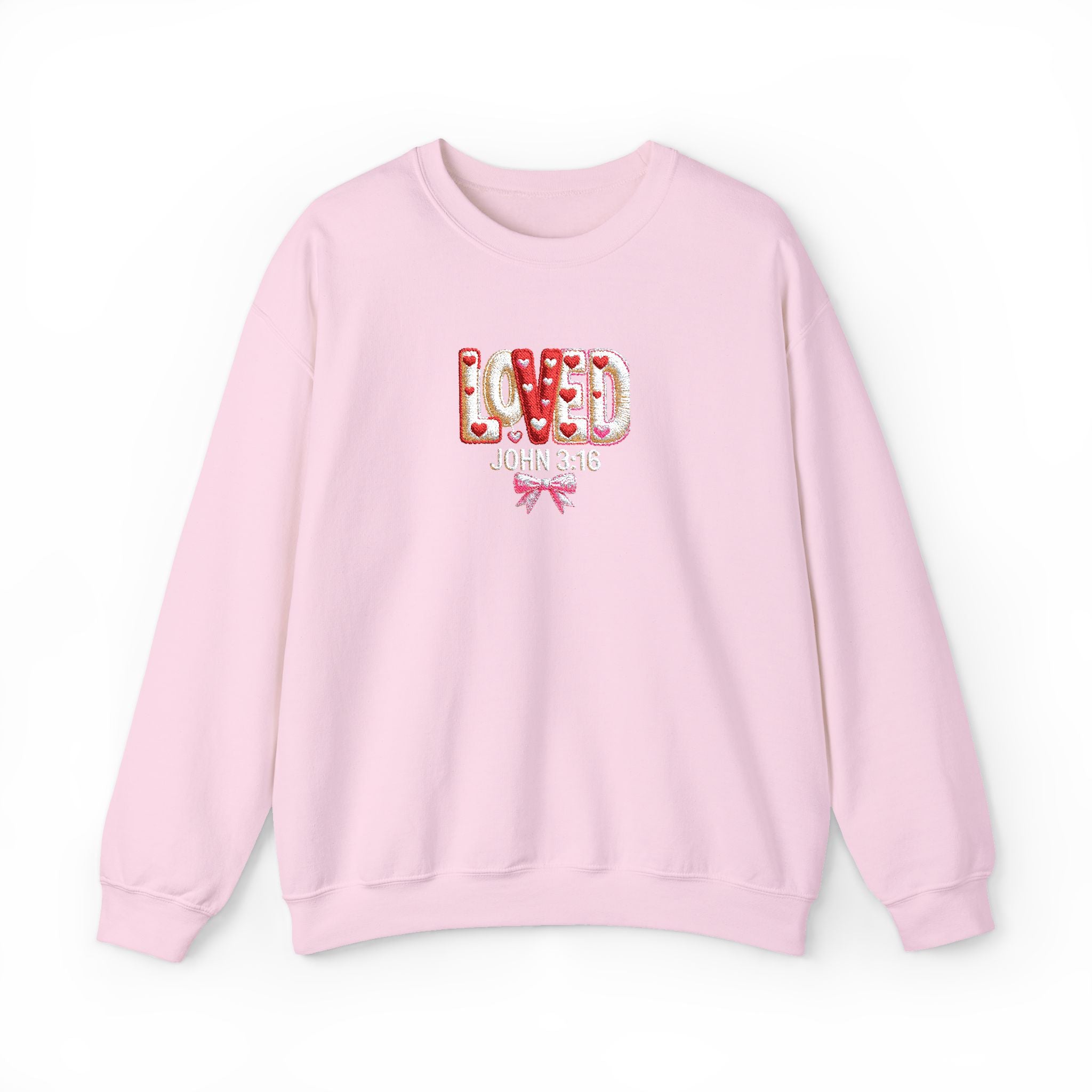 John 3:16 'Loved' Crewneck Sweatshirt — Christian Faith Graphic Sweatshirt