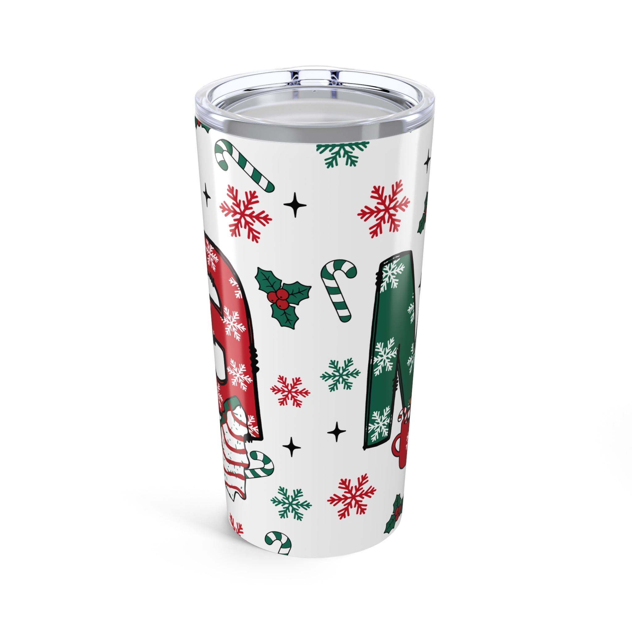 Mama Christmas Mom Tumbler 20oz, Holiday Mom Tumbler | Warm Beverage Cup| Gifts for Mom