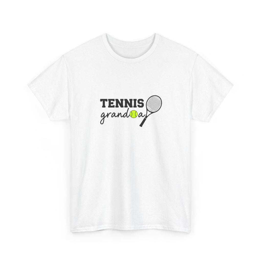 Tennis Granddad Graphic Tee — “TENNIS granddad” Tennis Racket & Ball T‑Shirt