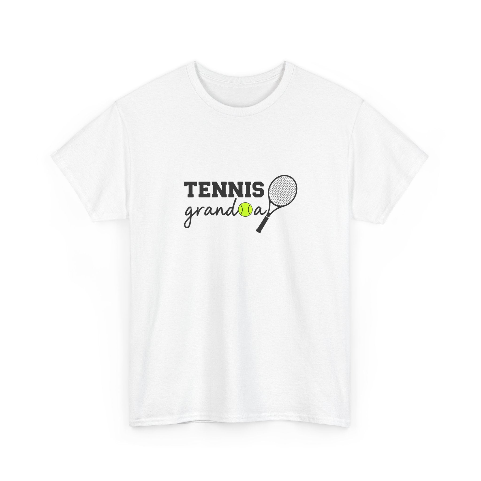 Tennis Granddad Graphic Tee — “TENNIS granddad” Tennis Racket & Ball T‑Shirt