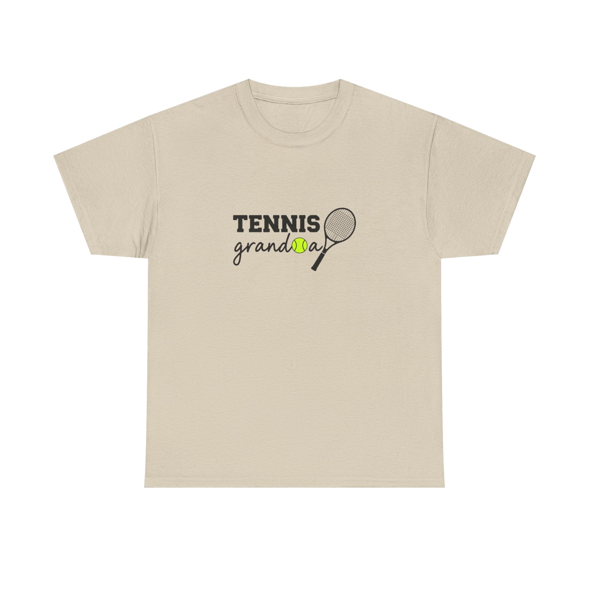 Tennis Granddad Graphic Tee — “TENNIS granddad” Tennis Racket & Ball T‑Shirt