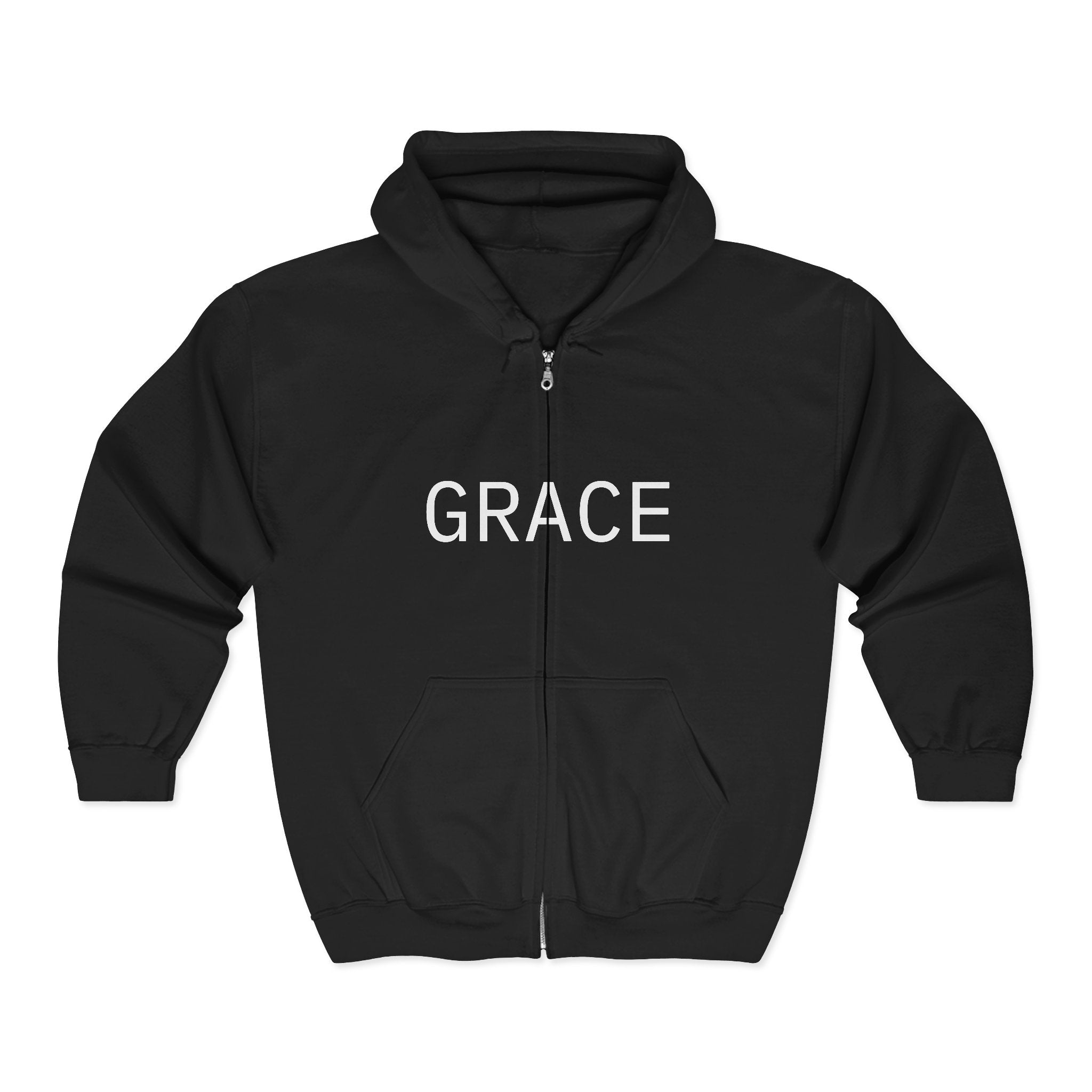 Grace Full-Zip Hoodie – "Product of Grace" Christian Zip-Up Sweatshirt