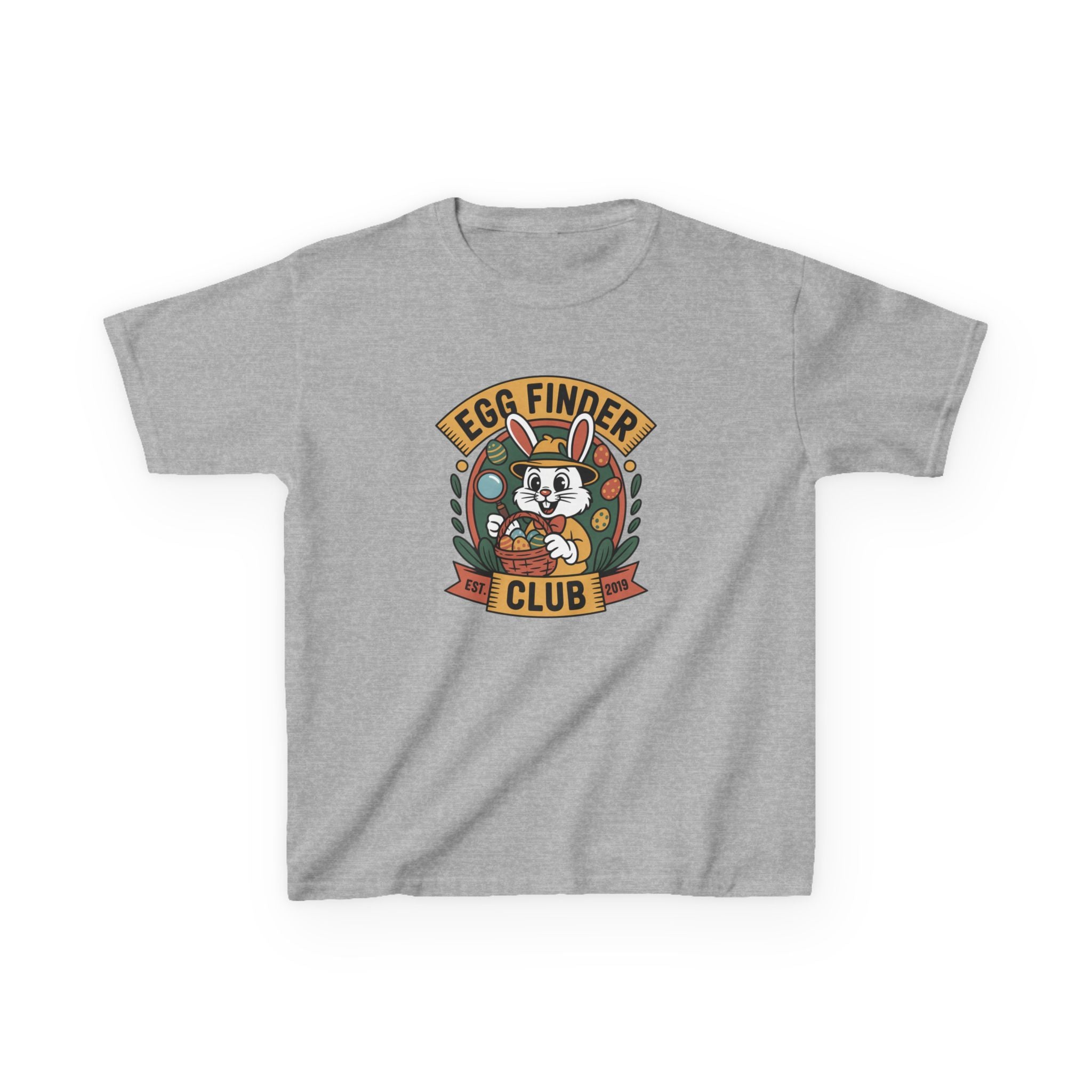 Egg Finder Club Kids T‑Shirt — Cute Easter Bunny Graphic Tee