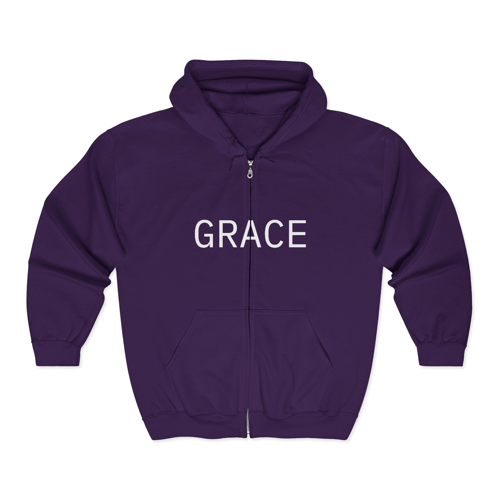 Grace Full-Zip Hoodie – "Product of Grace" Christian Zip-Up Sweatshirt