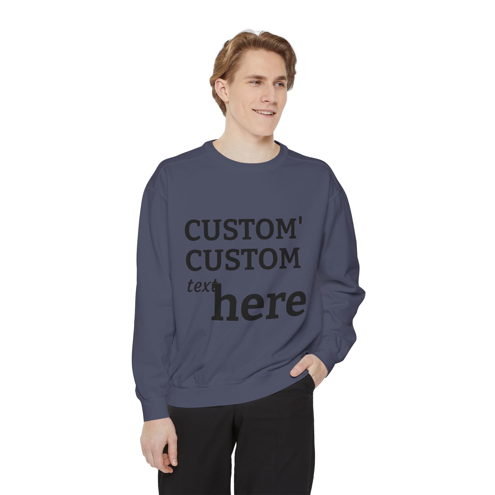 Custom Text Sweatshirt — Personalized Minimalist Crewneck