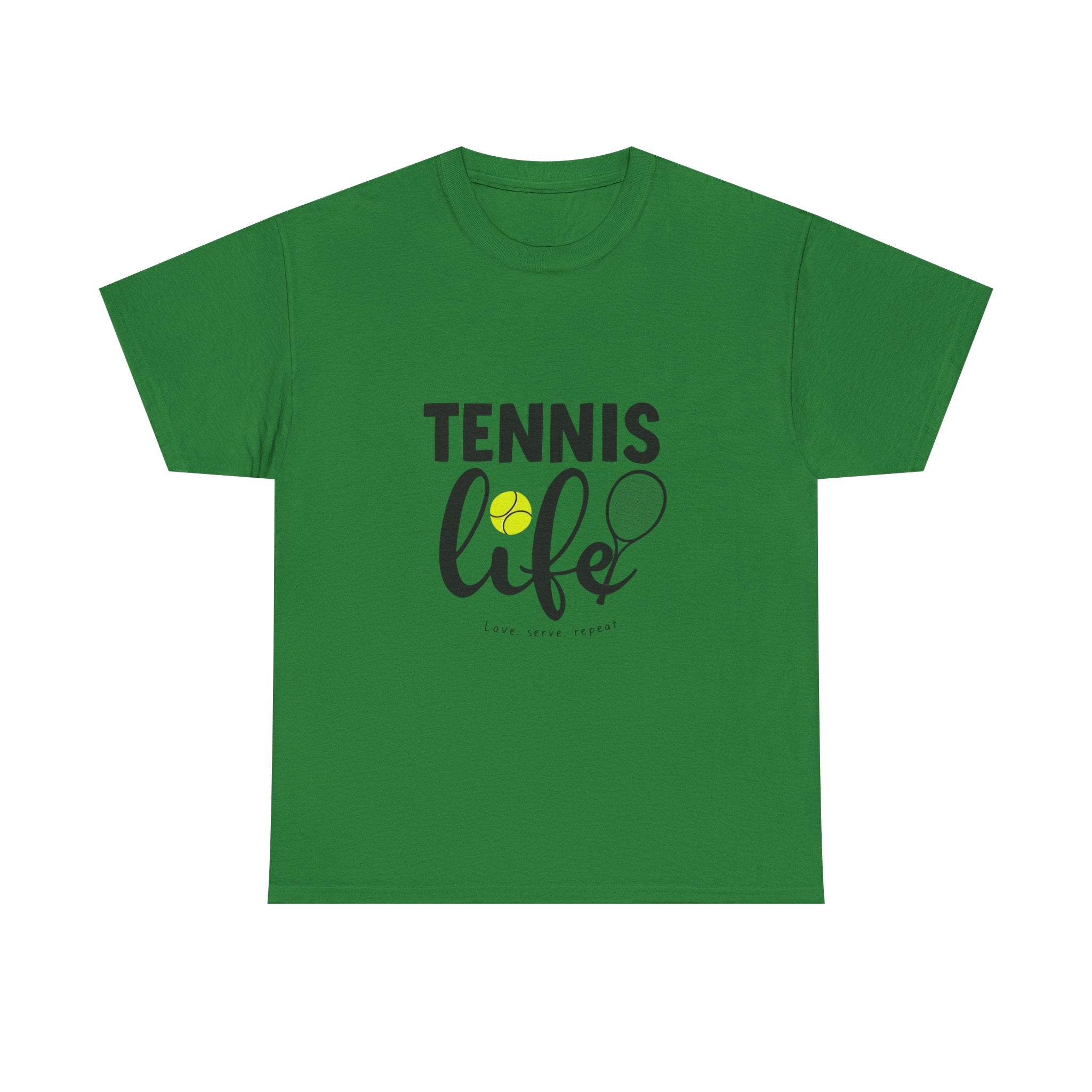 Tennis Life Heavy Cotton T-Shirt – Premium Comfort &amp; Bold Print Quality