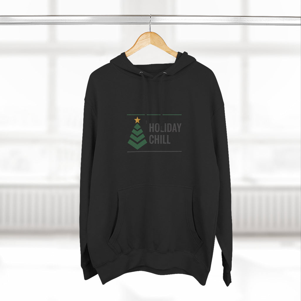 Holiday Chill Hoodie — Minimal Christmas Tree Graphic Pullover