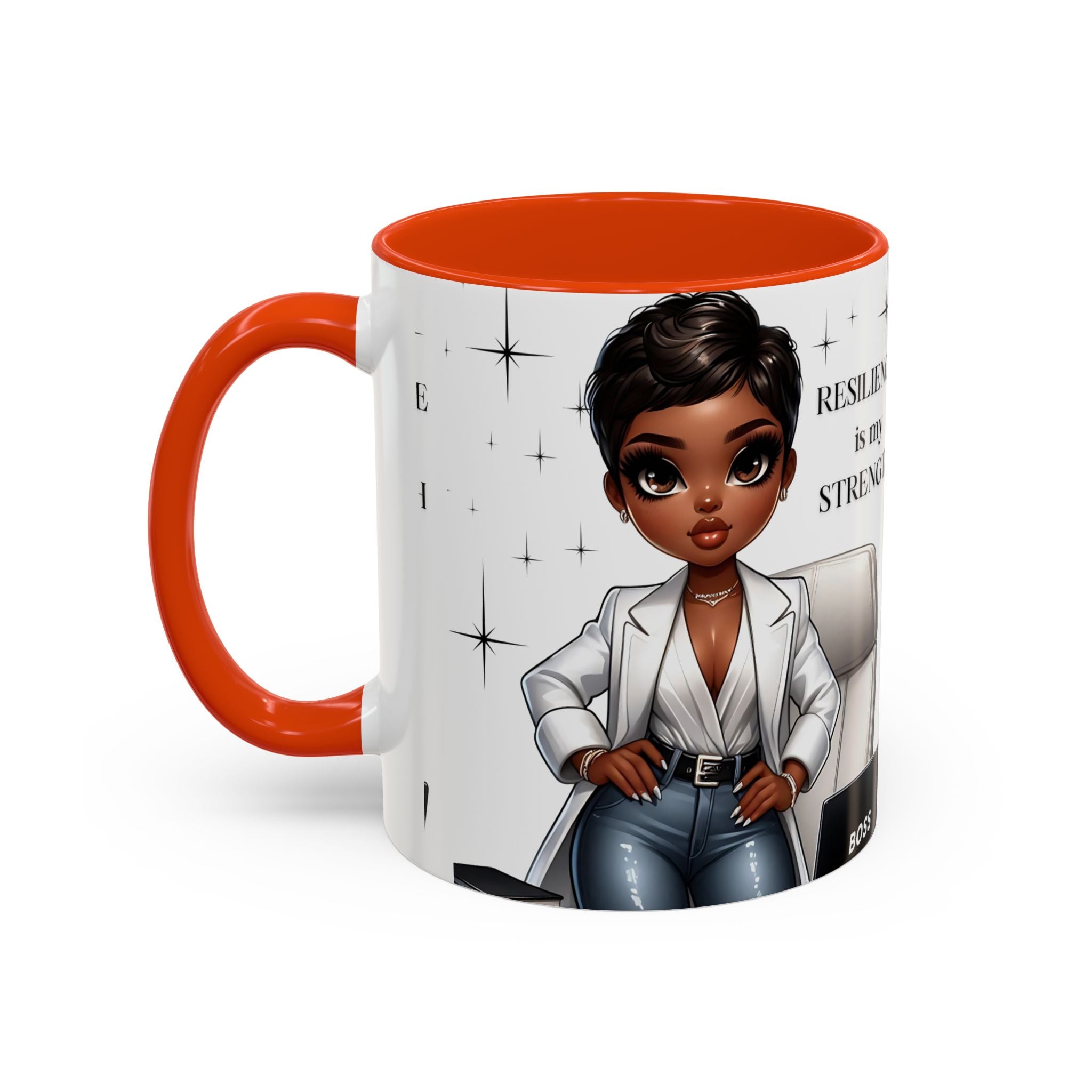 Motivational Black Boss Mug — “Resilience Is My Strength” Coffee Cup (11oz/15oz)
