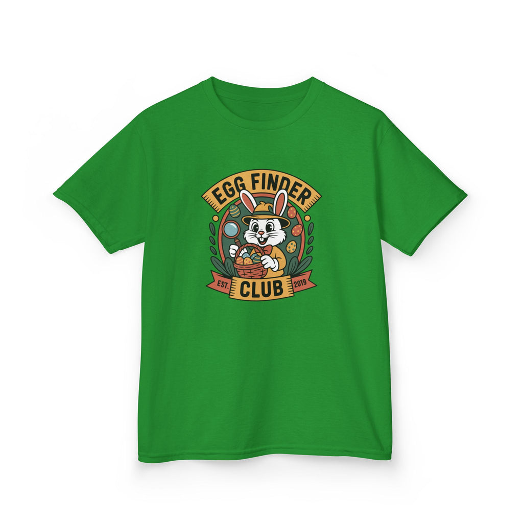 Egg Finder Club Kids T‑Shirt — Cute Easter Bunny Graphic Tee