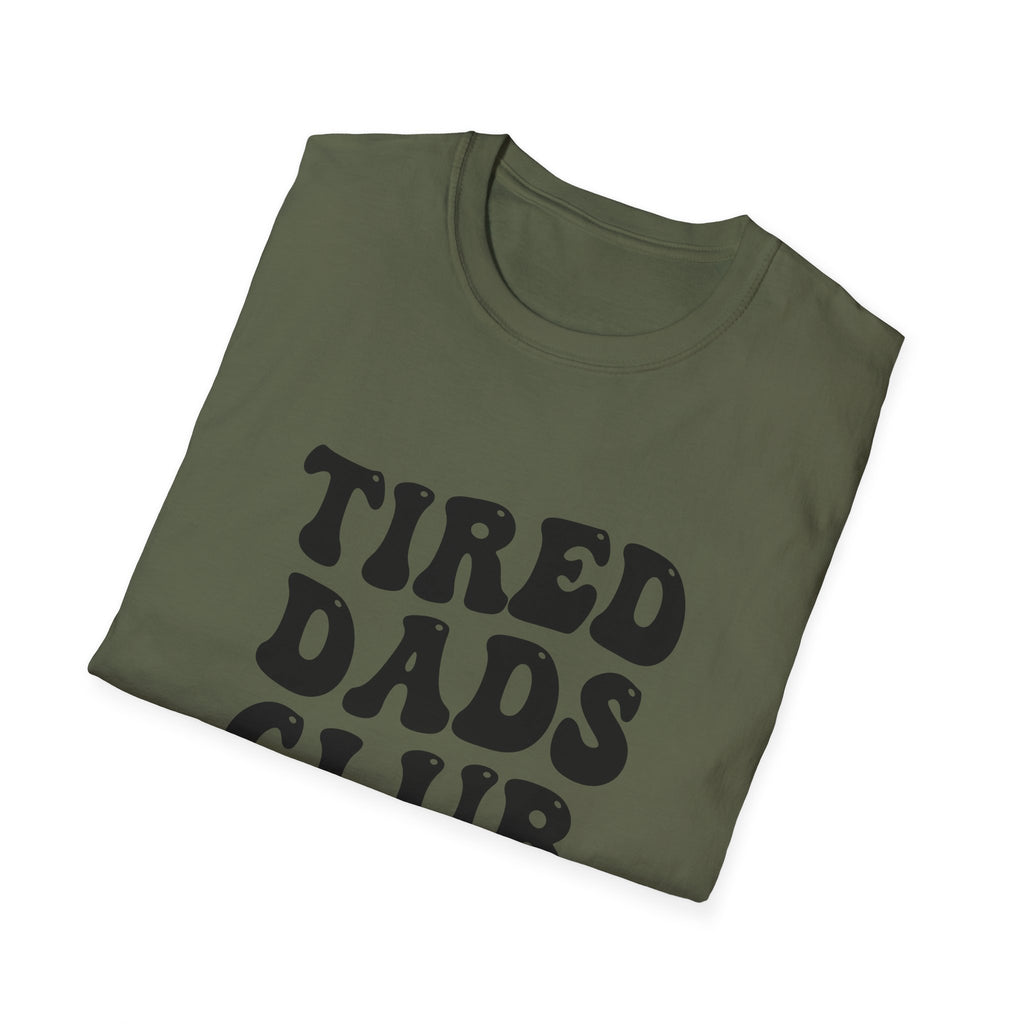 Tired Dads Club T-Shirt — Funny Retro Dad Tee for New & Sleep-Deprived Fathers