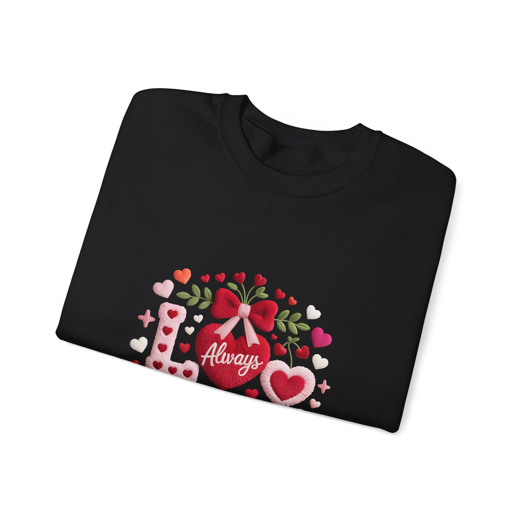Valentine 'Always Loved' Heart Crewneck Sweatshirt