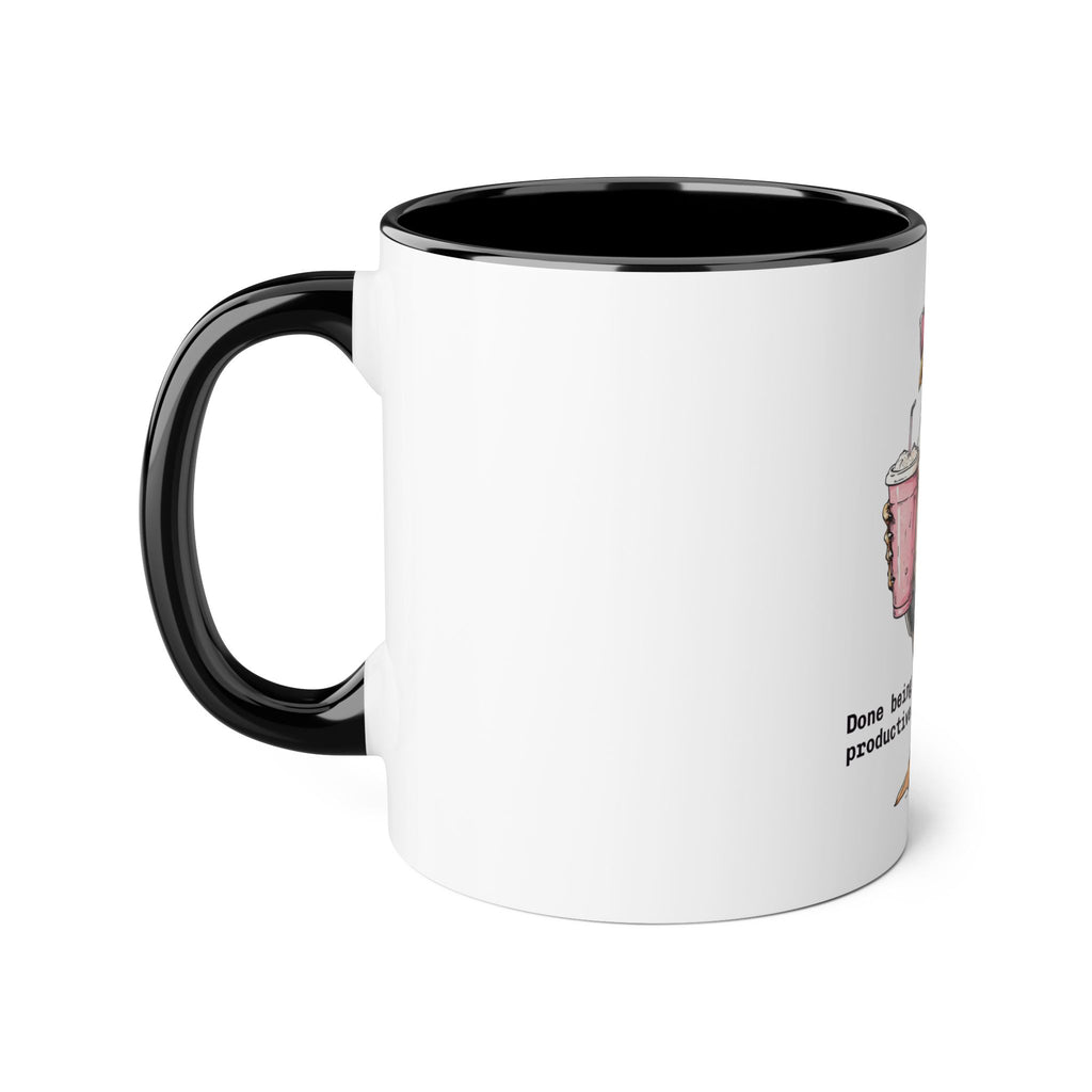 “Done Being Productive” Seagull Coffee Mug - 11oz Accent Ceramic Mug