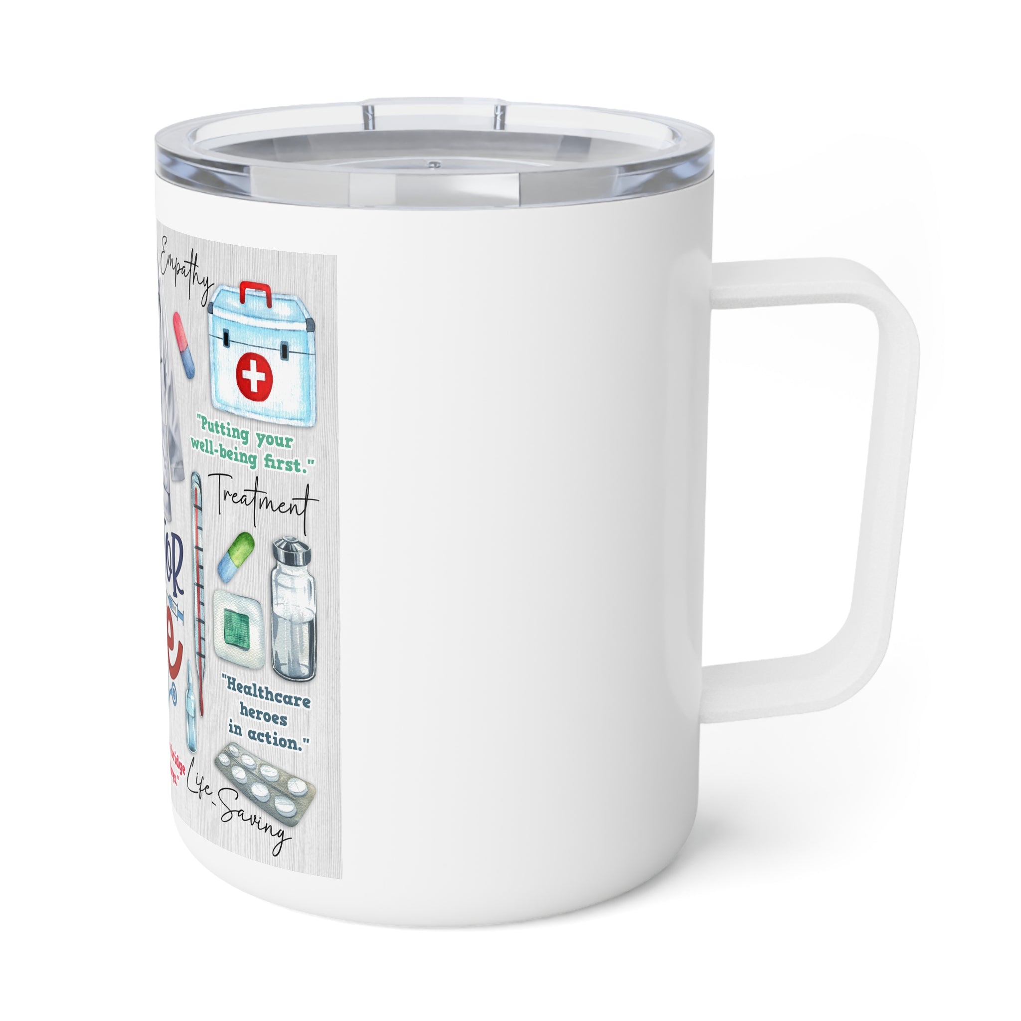 Doctor Life 10oz Insulated Coffee Mug – Gifts for Physicians, Nurse Practitioner Travel Tumbler