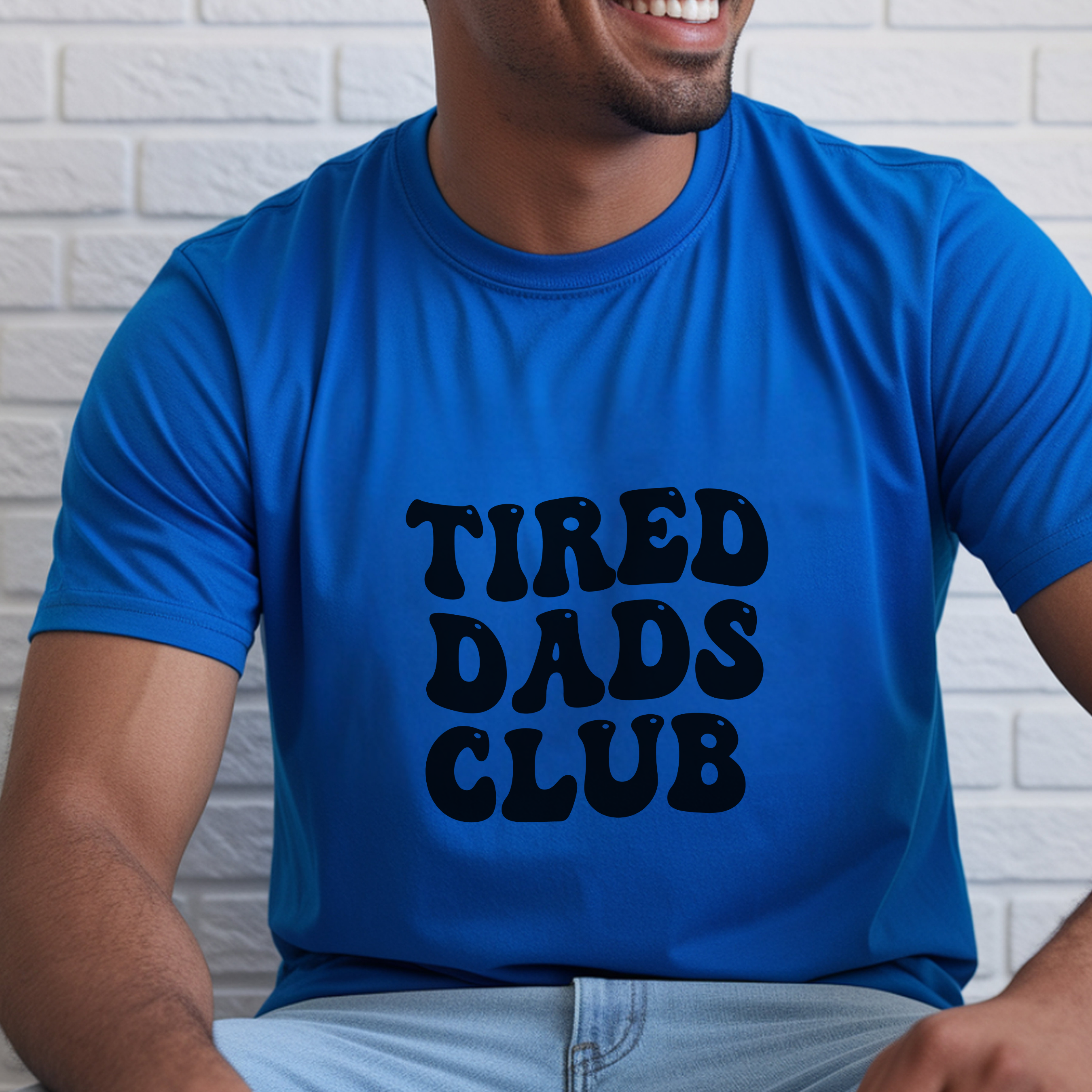 Tired Dads Club T-Shirt — Funny Retro Dad Tee for New & Sleep-Deprived Fathers