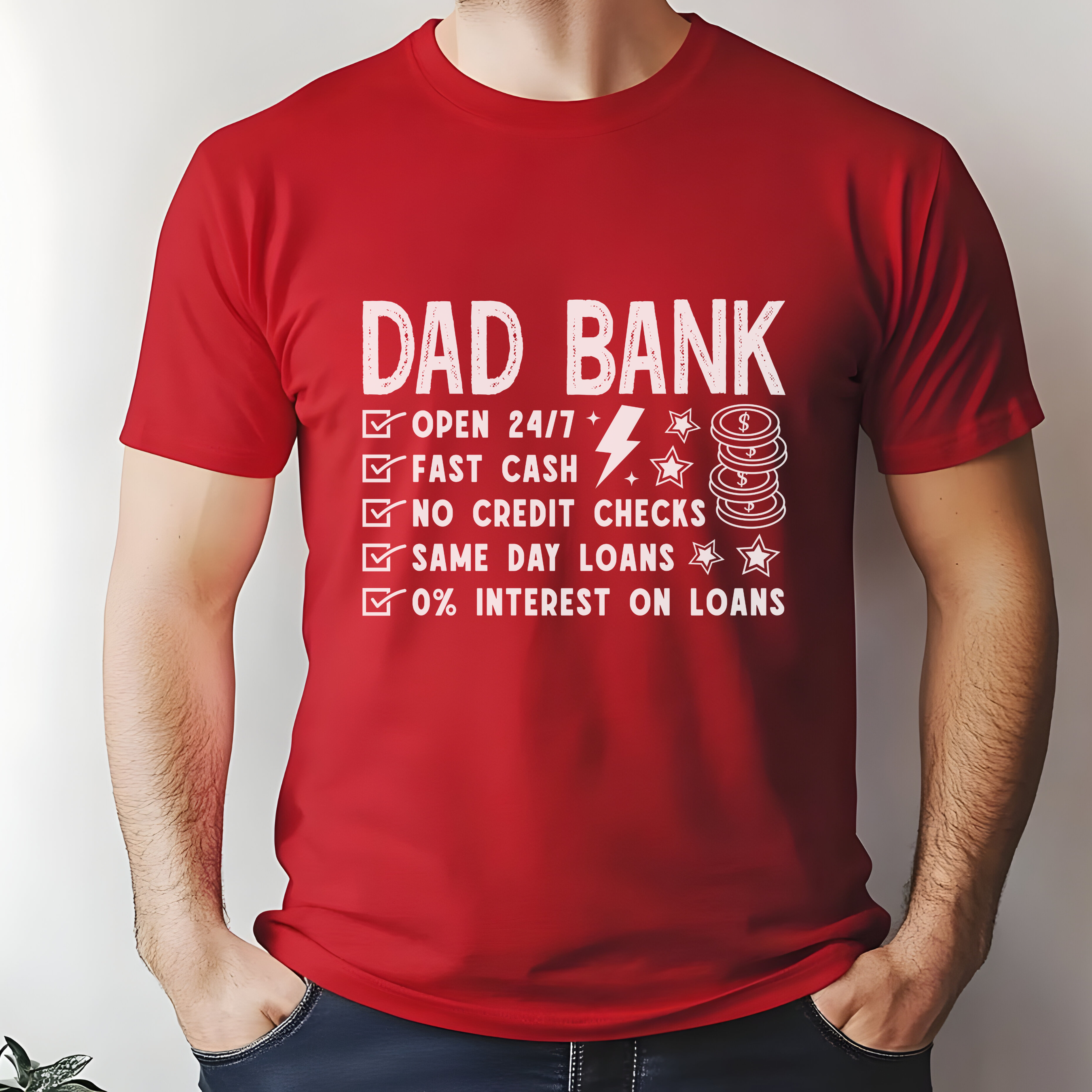 Funny Dad T-Shirt — "Dad Bank" Humorous Father's Day Gift