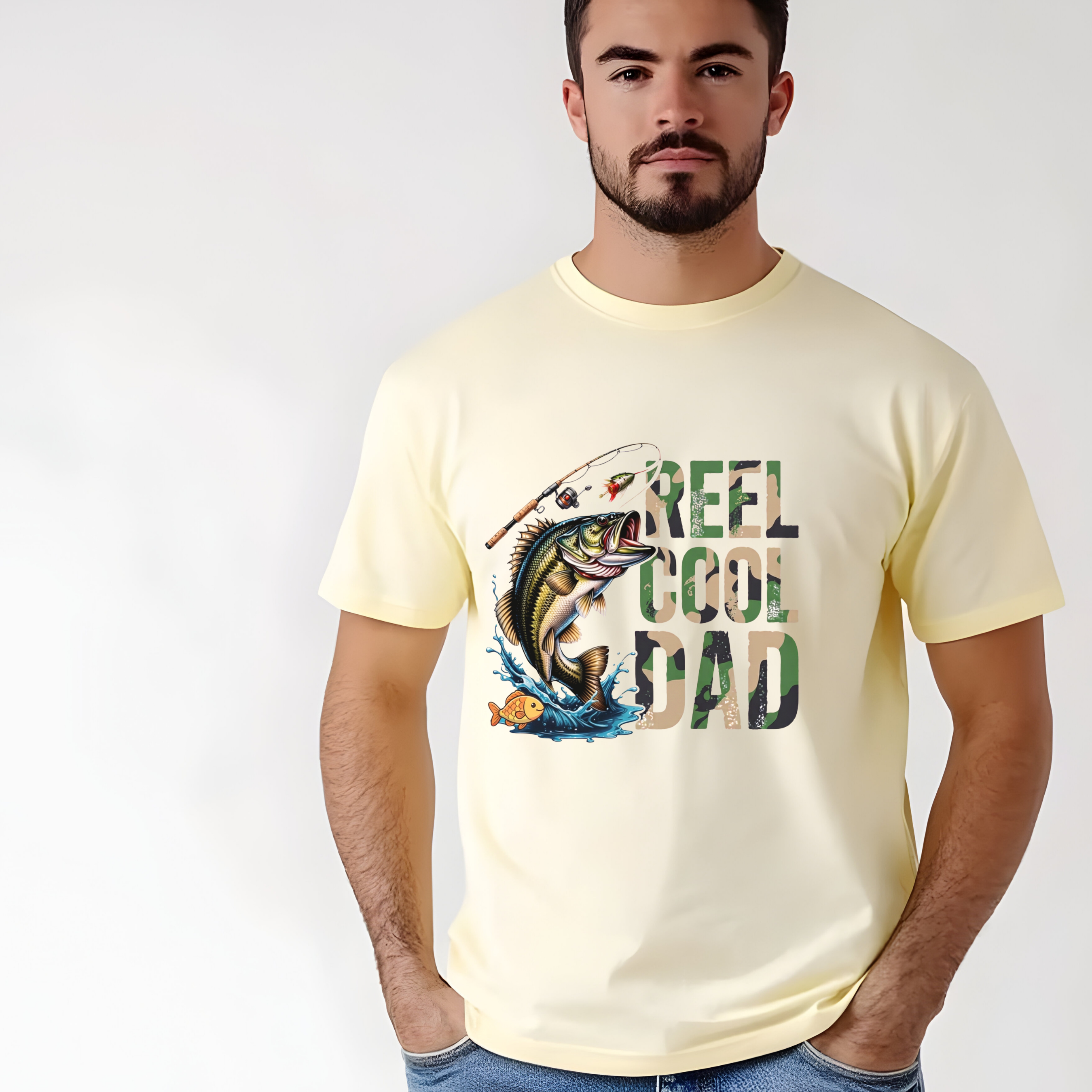 Fishing Dad T-Shirt — "Reel Cool Dad" Graphic Tee