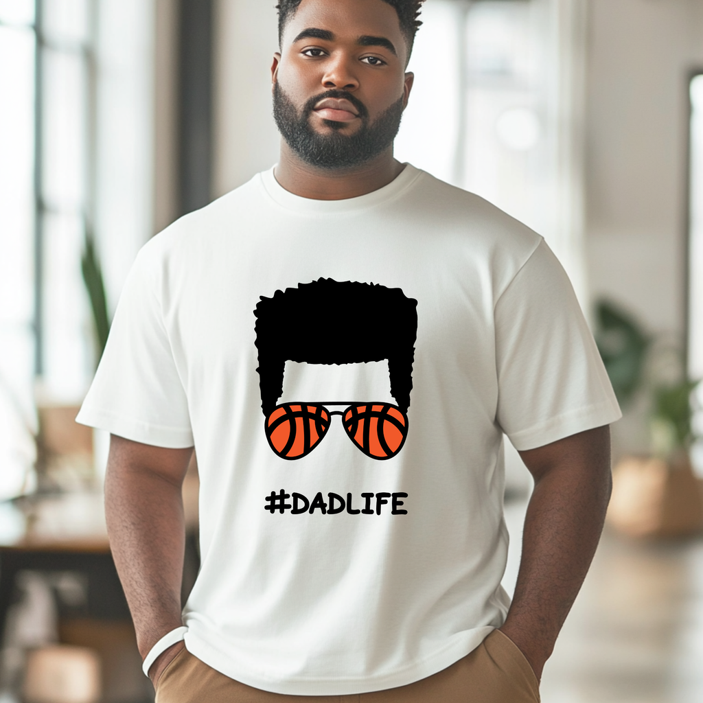 Afro Dad Crewneck Sweatshirt, Basketball Dad Life Shirt, Melanin Father Apparel