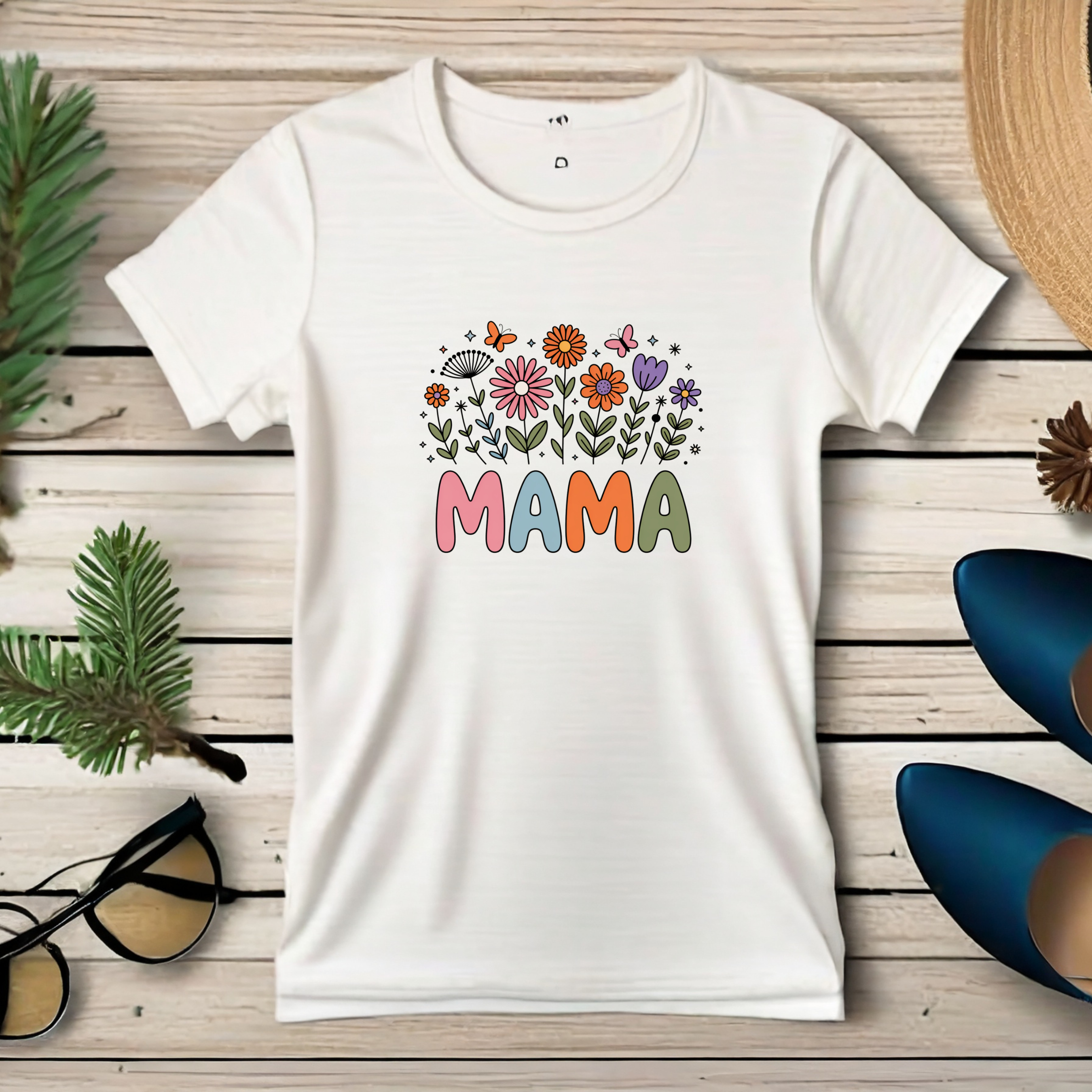 Mama Era Shirt – Coquette Mom Tee, Soft Life Aesthetic Shirt, Floral MAMA T-Shirt, Clean Girl Mom Outfit, Cute Mother’s Day Gift