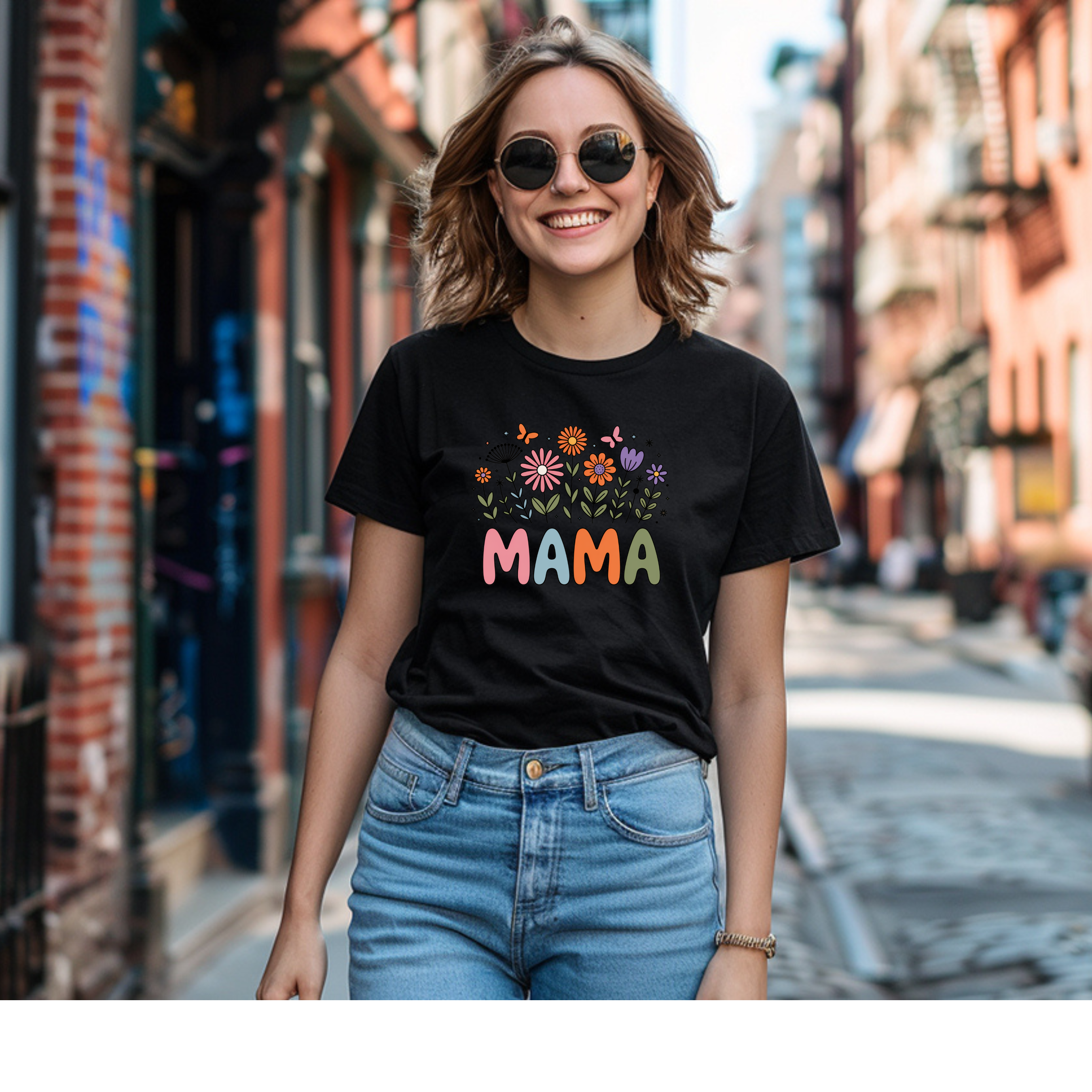 Mama Era Shirt – Coquette Mom Tee, Soft Life Aesthetic Shirt, Floral MAMA T-Shirt, Clean Girl Mom Outfit, Cute Mother’s Day Gift