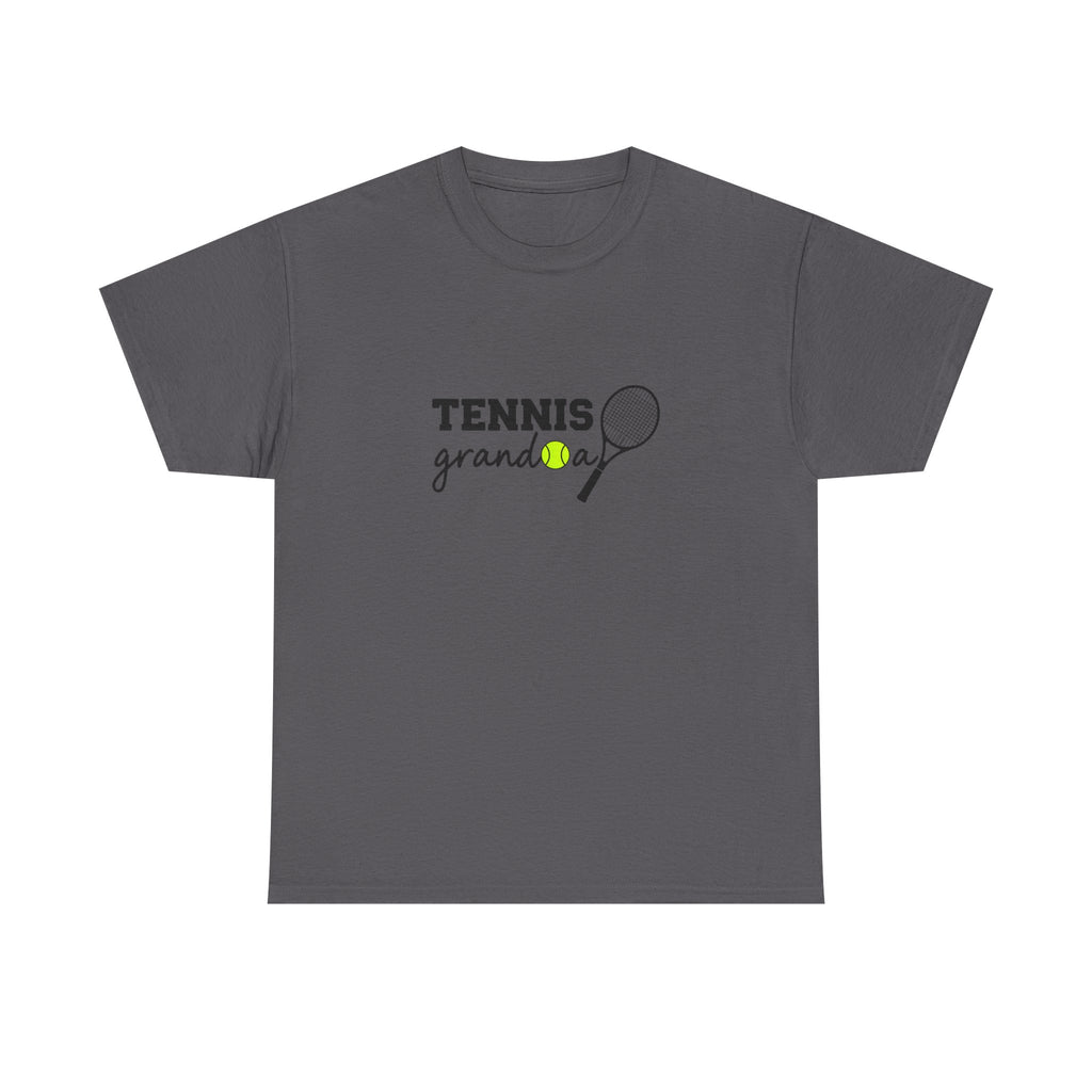 Tennis Granddad Graphic Tee — “TENNIS granddad” Tennis Racket & Ball T‑Shirt