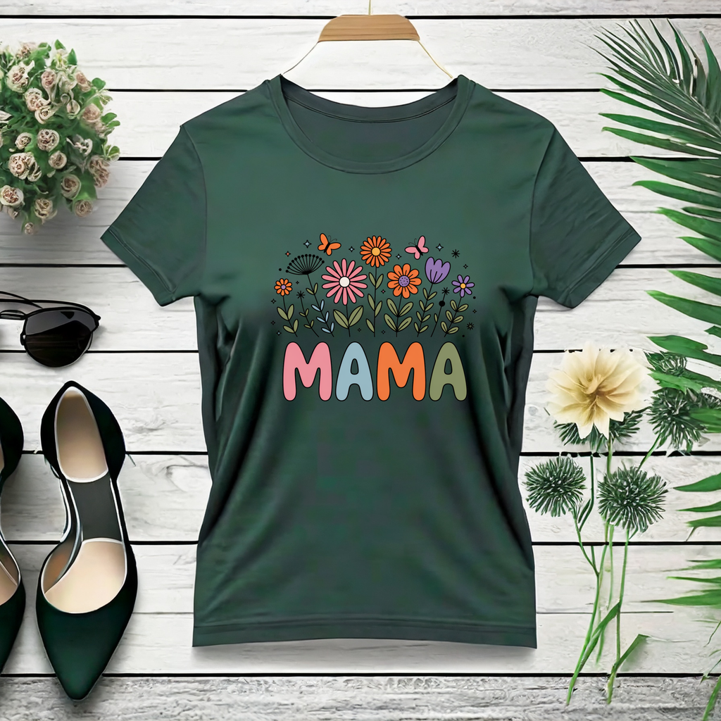 Mama Era Shirt – Coquette Mom Tee, Soft Life Aesthetic Shirt, Floral MAMA T-Shirt, Clean Girl Mom Outfit, Cute Mother’s Day Gift