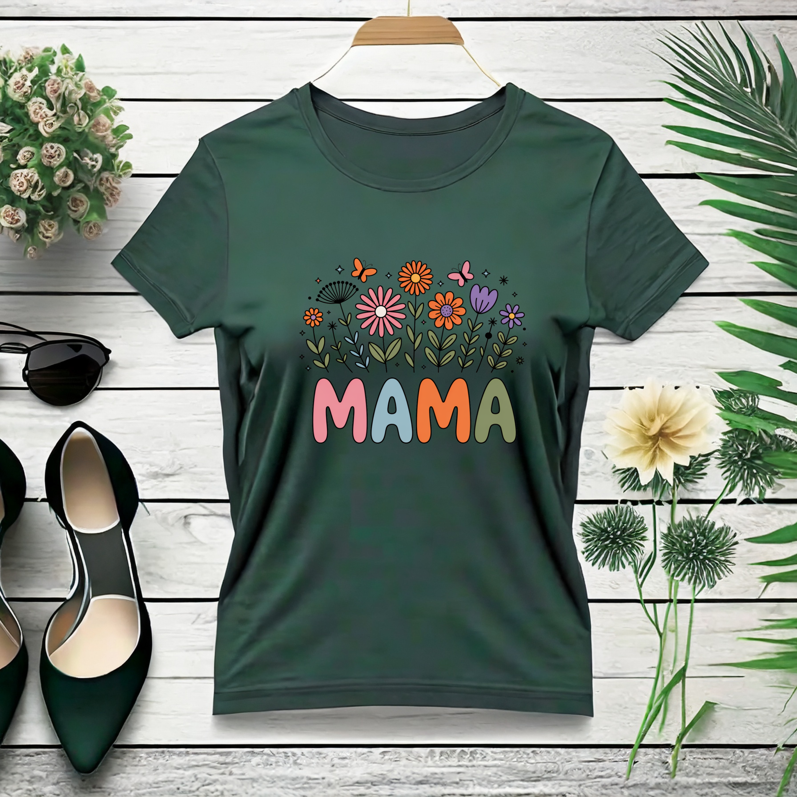 Mama Era Shirt – Coquette Mom Tee, Soft Life Aesthetic Shirt, Floral MAMA T-Shirt, Clean Girl Mom Outfit, Cute Mother’s Day Gift