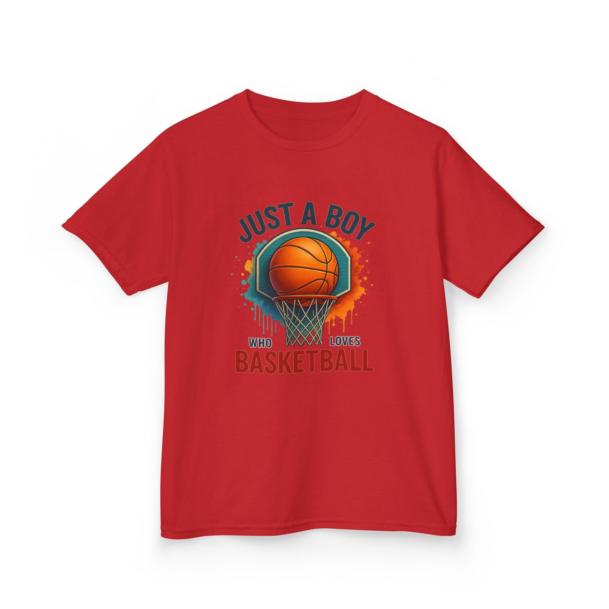 Kids Basketball Tee — "Just a Boy Who Loves Basketball" Youth Shirt