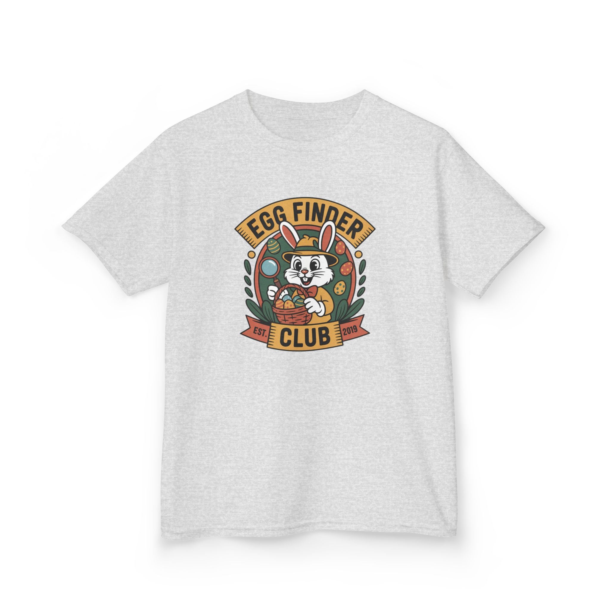 Egg Finder Club Kids T‑Shirt — Cute Easter Bunny Graphic Tee