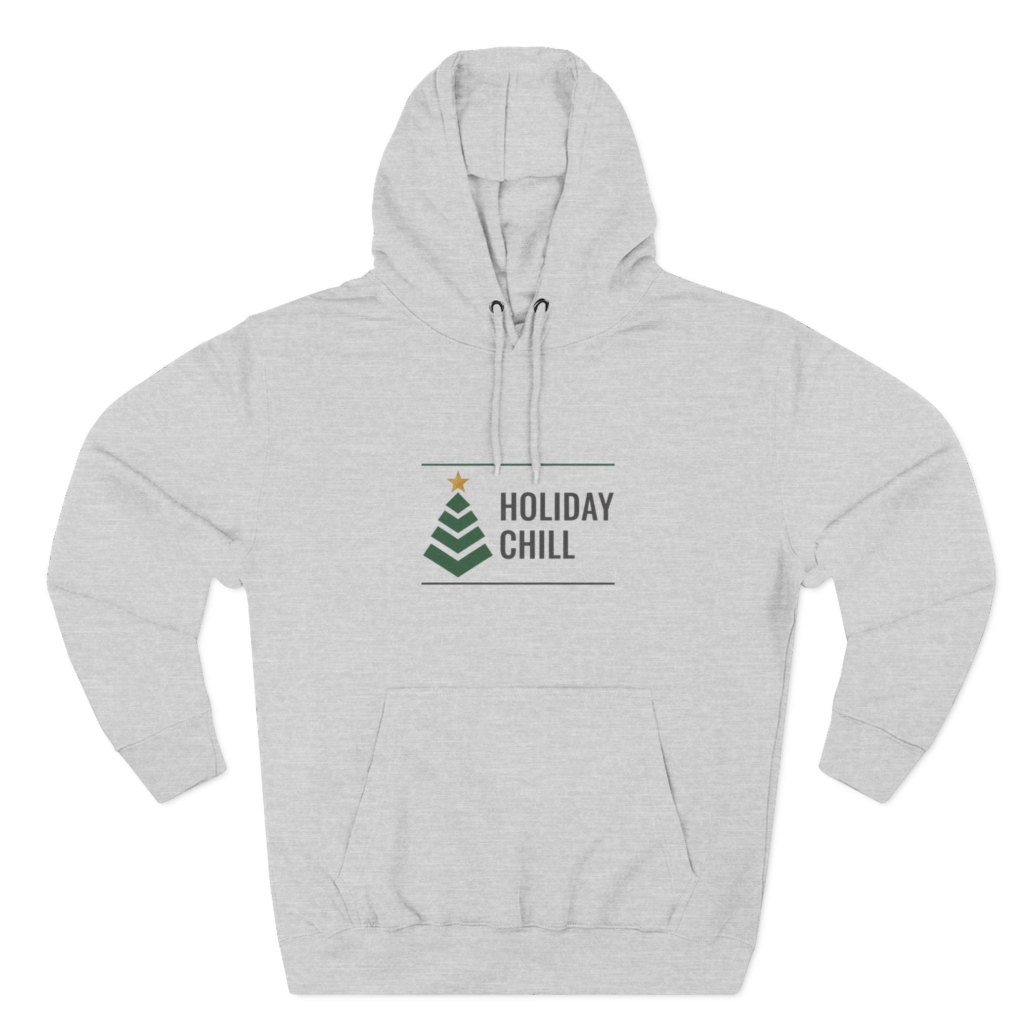 Holiday Chill Hoodie — Minimal Christmas Tree Graphic Pullover