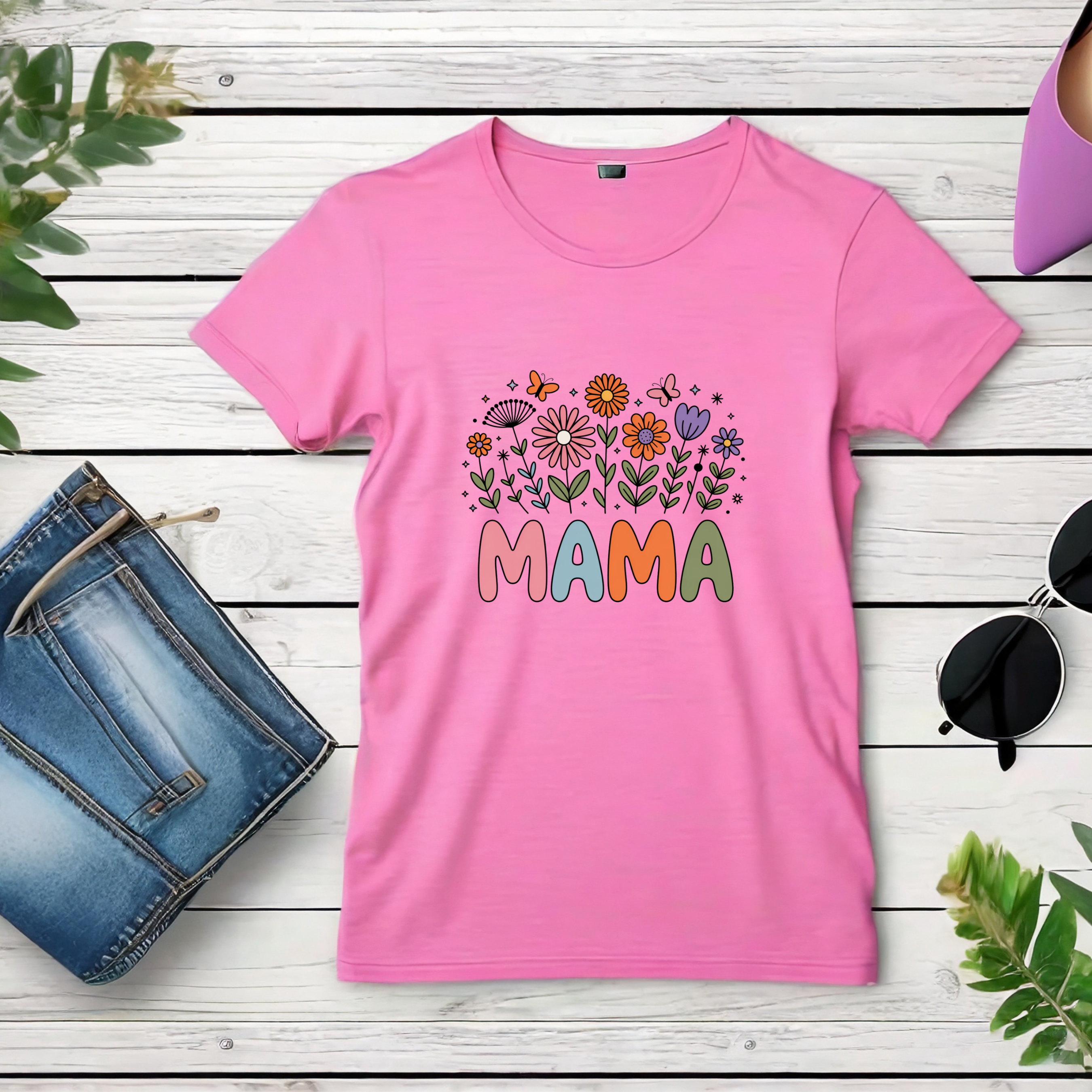 Mama Era Shirt – Coquette Mom Tee, Soft Life Aesthetic Shirt, Floral MAMA T-Shirt, Clean Girl Mom Outfit, Cute Mother’s Day Gift