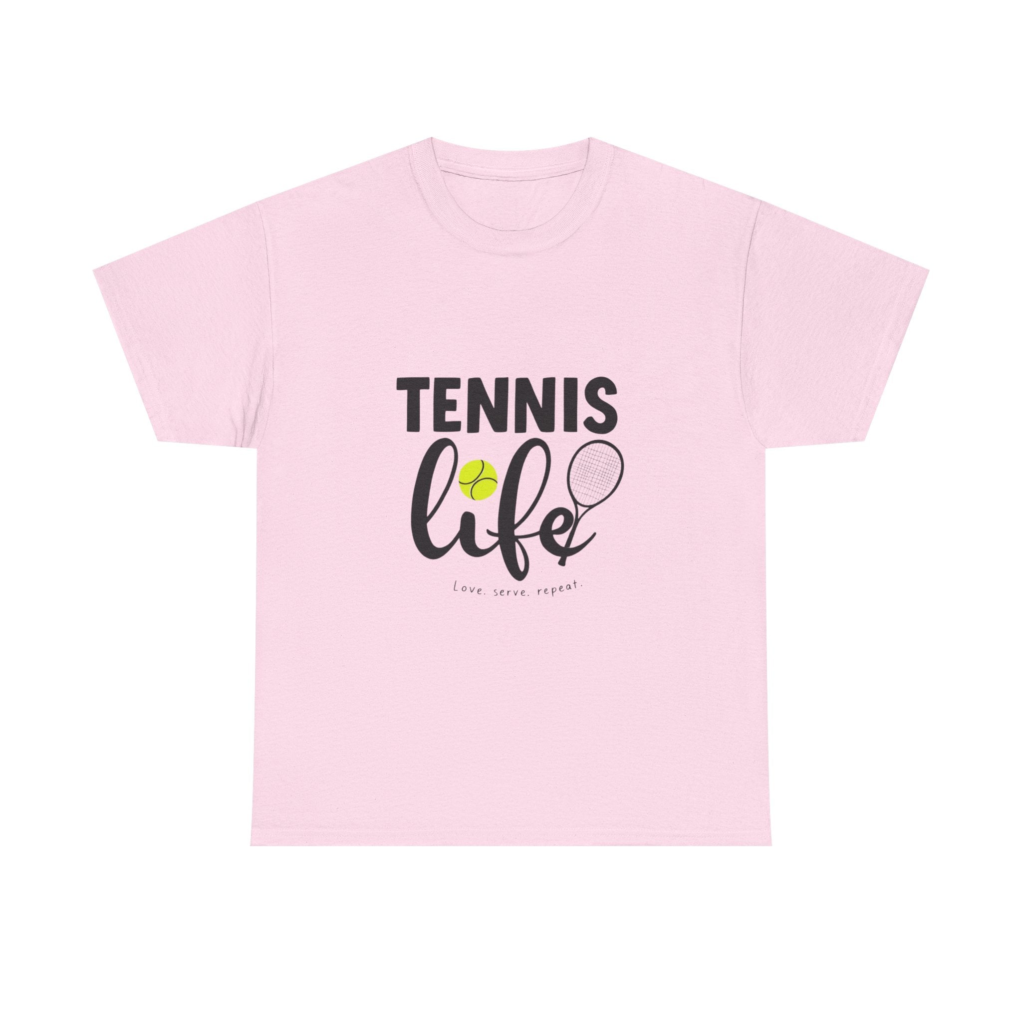 Tennis Life Heavy Cotton T-Shirt – Premium Comfort &amp; Bold Print Quality