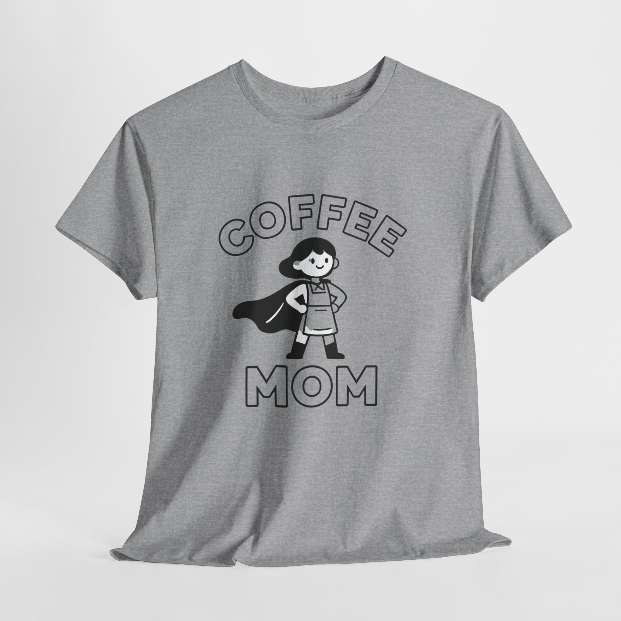 Coffee Mom T-Shirt – Funny Mom Life Graphic Tee, Cute Coffee Lover Shirt, Motherhood Humor Tee, Soft Cotton Everyday Mom Shirt