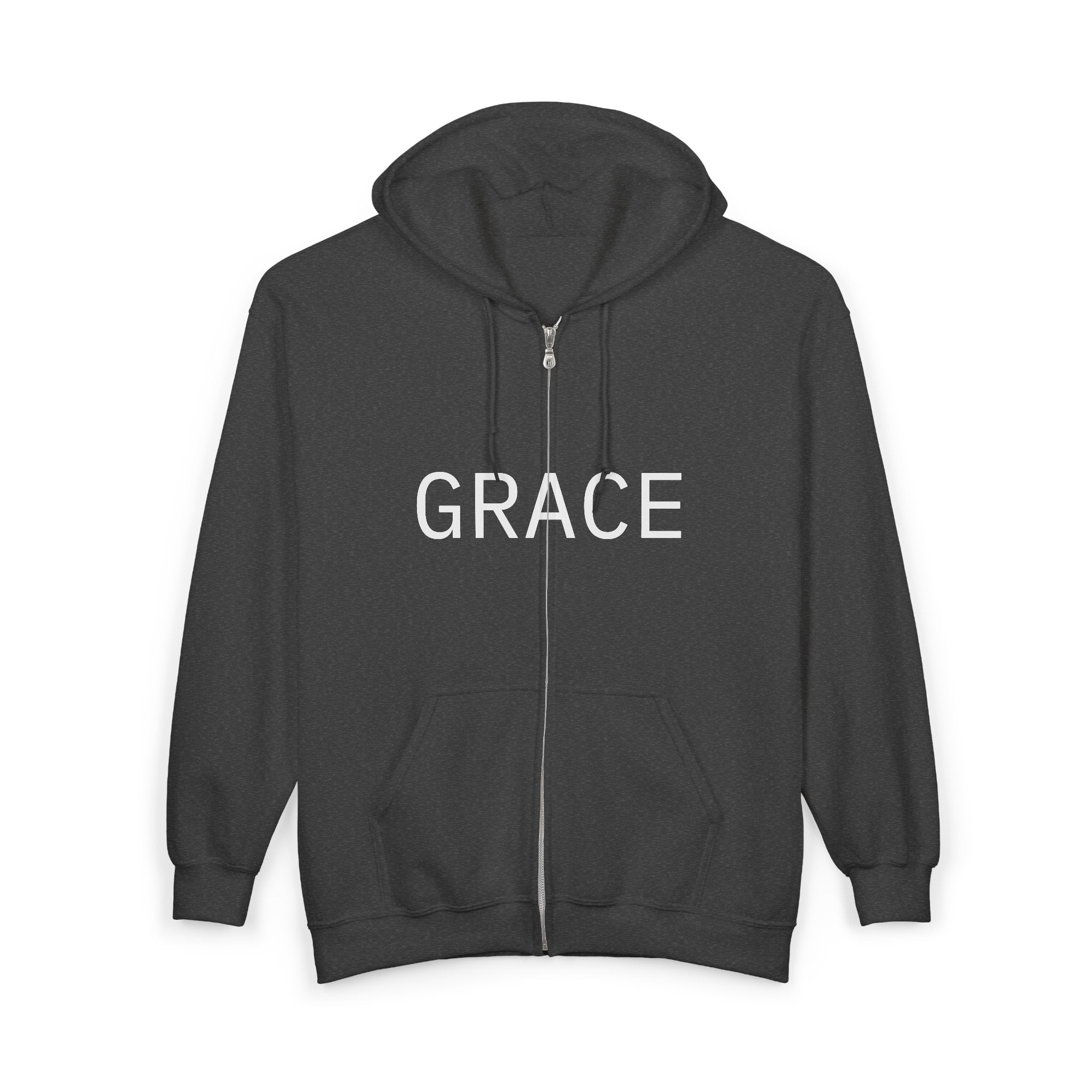 Grace Full-Zip Hoodie – "Product of Grace" Christian Zip-Up Sweatshirt