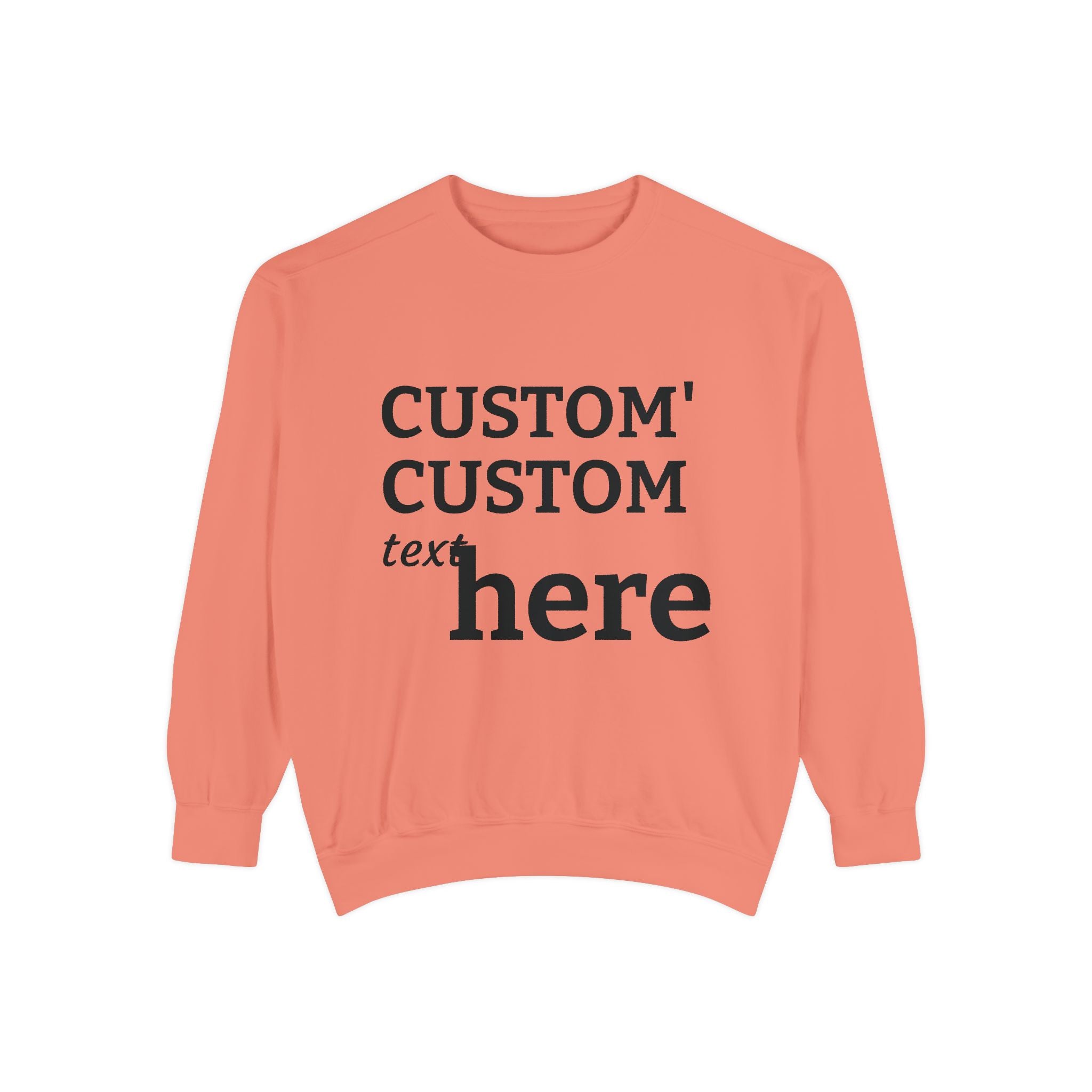 Custom Text Sweatshirt — Personalized Minimalist Crewneck
