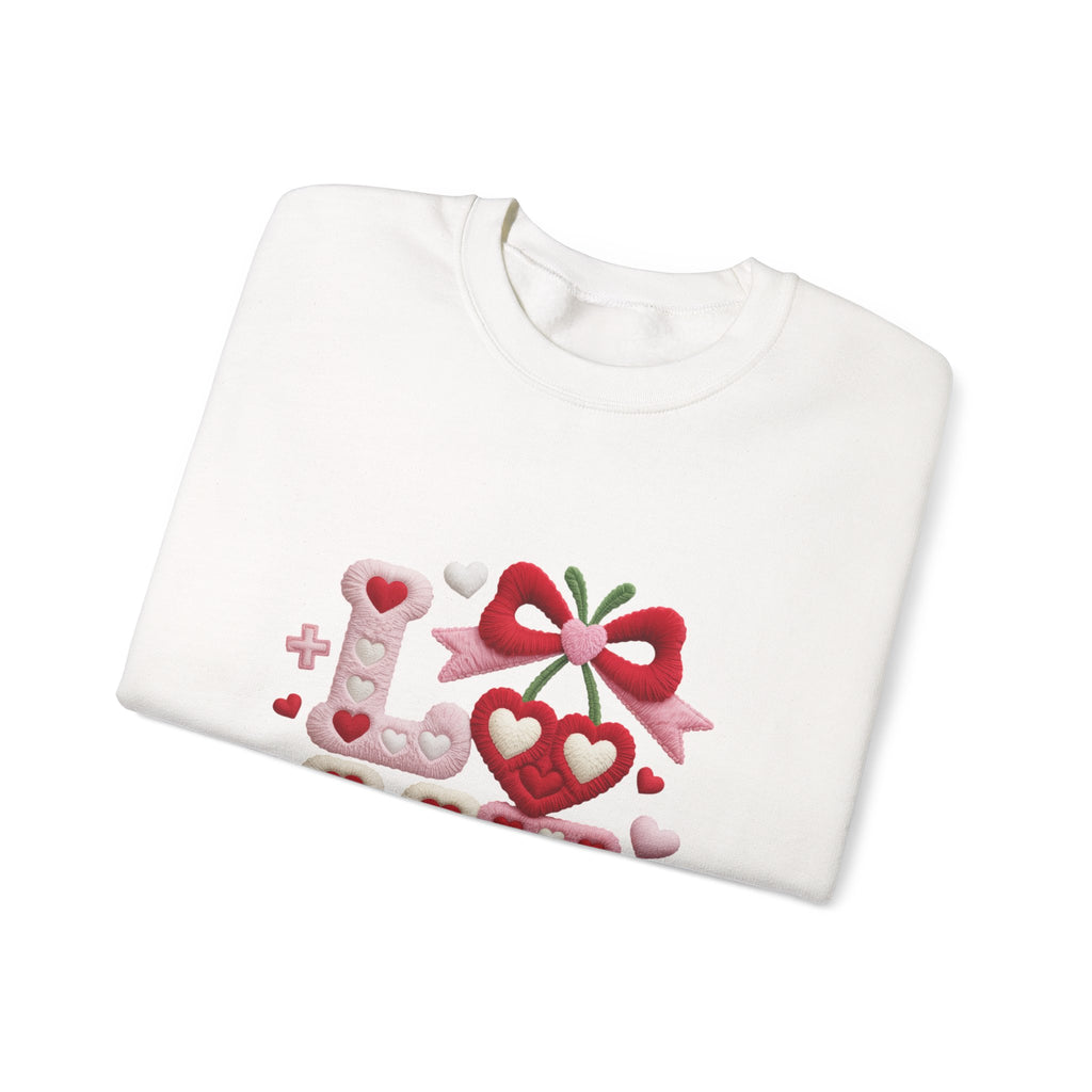 LOVE Crewneck Sweatshirt — Classic Cozy Everyday Pullover-Valentine