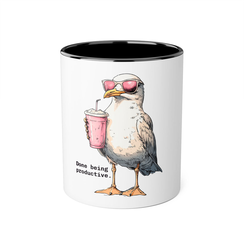 “Done Being Productive” Seagull Coffee Mug - 11oz Accent Ceramic Mug