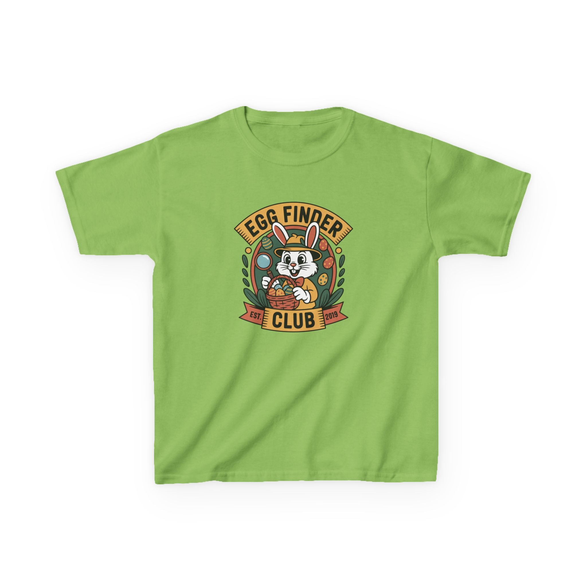Egg Finder Club Kids T‑Shirt — Cute Easter Bunny Graphic Tee