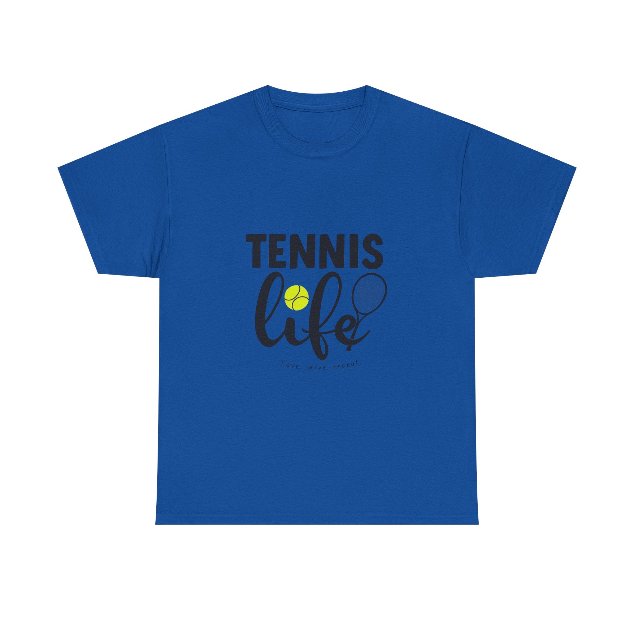 Tennis Life Heavy Cotton T-Shirt – Premium Comfort &amp; Bold Print Quality