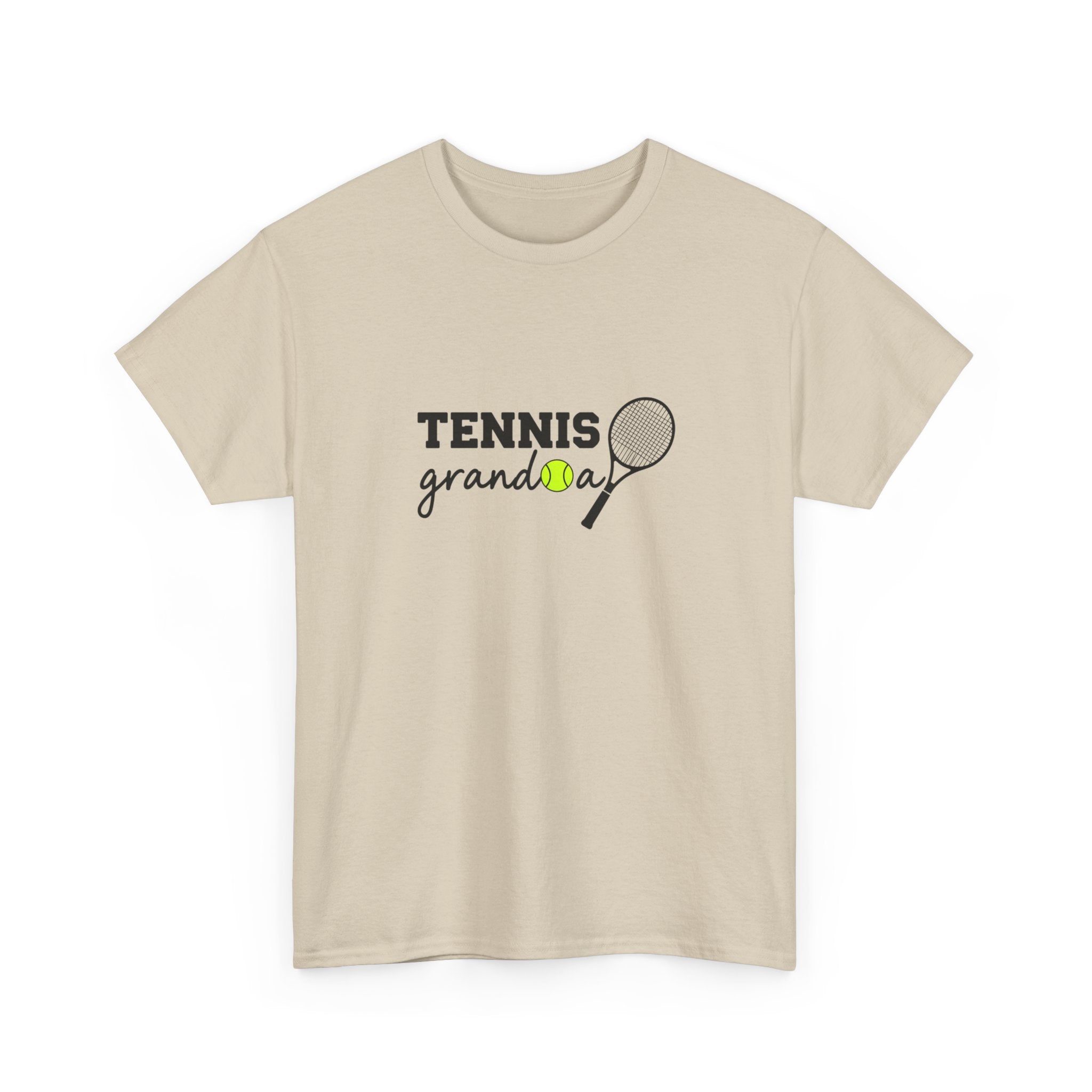 Tennis Granddad Graphic Tee — “TENNIS granddad” Tennis Racket & Ball T‑Shirt