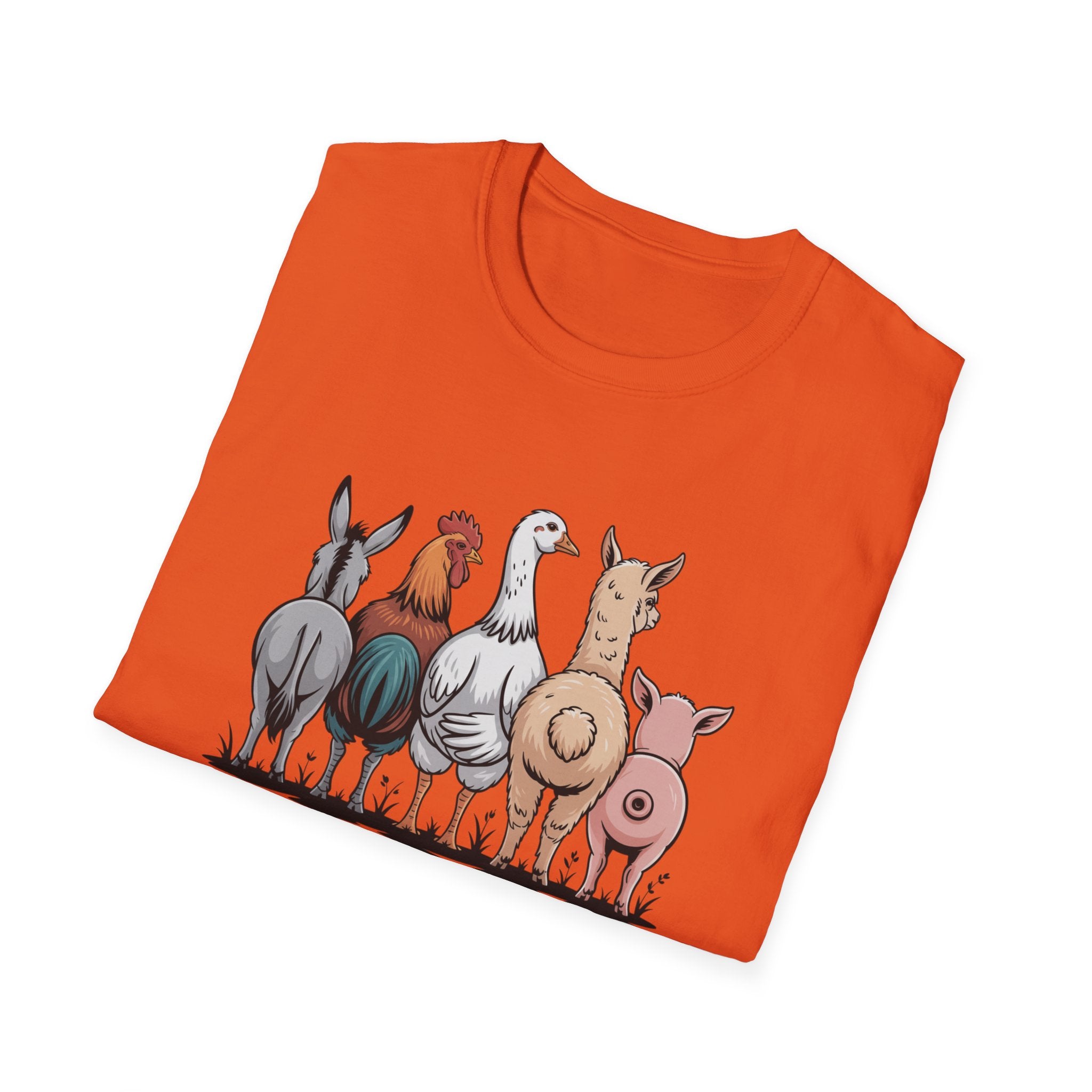 Farm Animal Butt T-Shirt – Cute Barnyard Rear View Tee (Just One More Livestock)