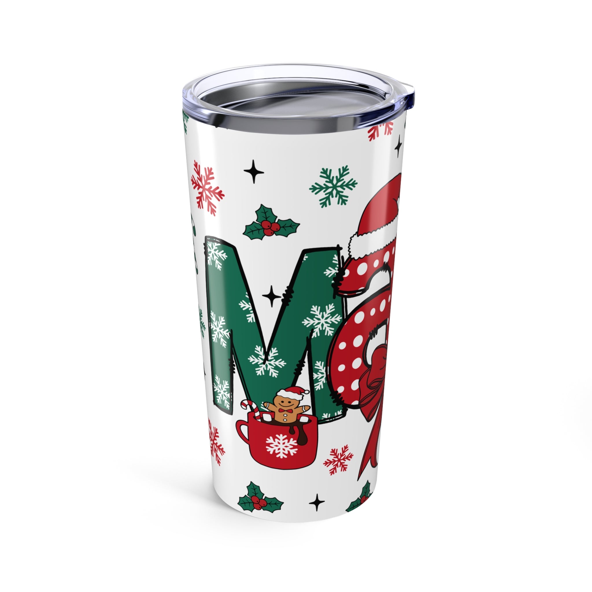 Mama Christmas Mom Tumbler 20oz, Holiday Mom Tumbler | Warm Beverage Cup| Gifts for Mom