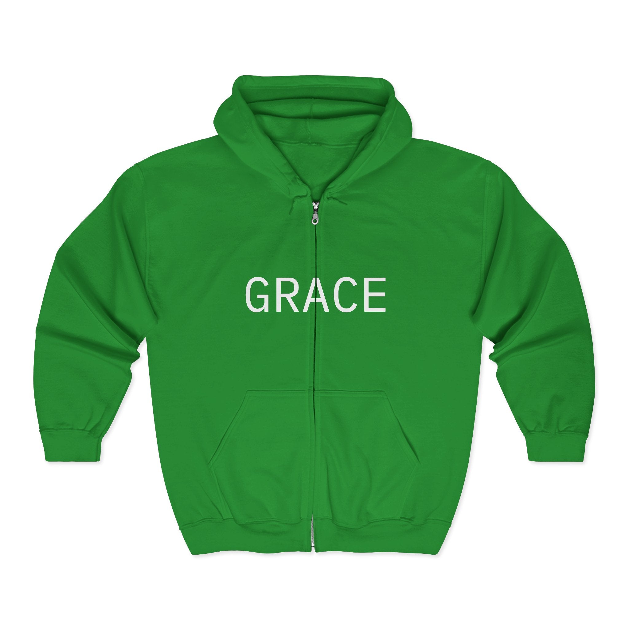 Grace Full-Zip Hoodie – "Product of Grace" Christian Zip-Up Sweatshirt