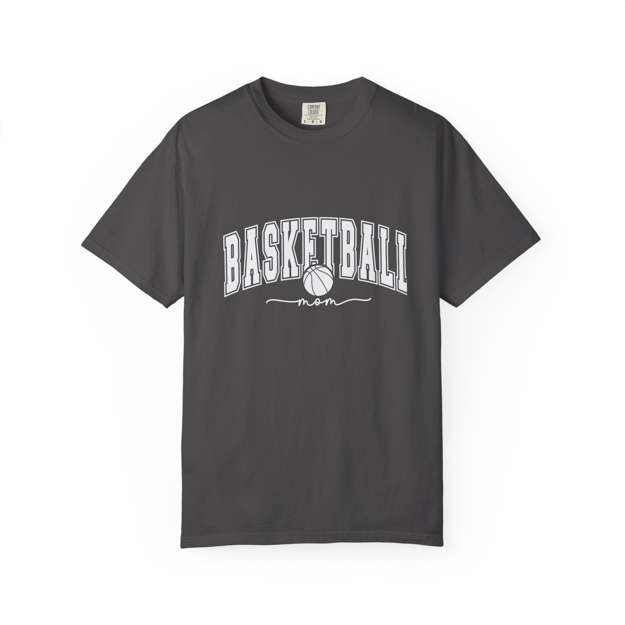 Basketball Mom T-Shirt — Garment-Dyed Athletic Tee for Proud Moms